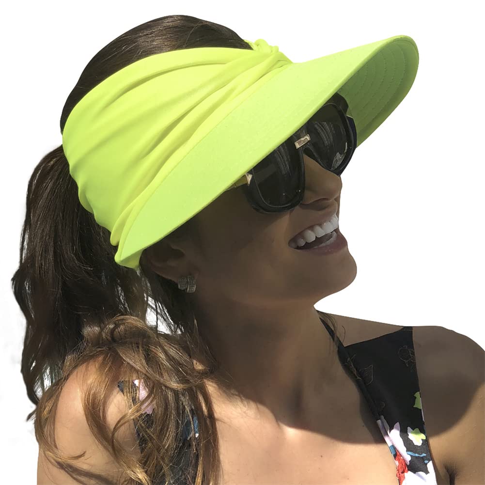 Women's Wide Brim Sun Hat with UV Protection for Beach, Golf, Hiking & Outdoor Sports | Stylish Summer Visor Cap for Travel, Gardening, and Casual Wear