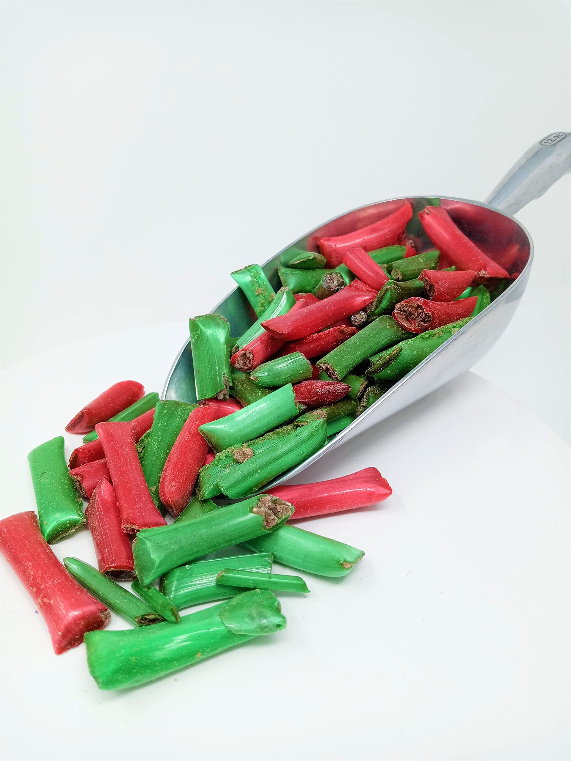 Old Fashioned Chocolate Straws - Red & Green 1 lb Straws Filled with Premium Chocolate | Perfect for Holiday Gifts, Party Favors & Sweet Treats