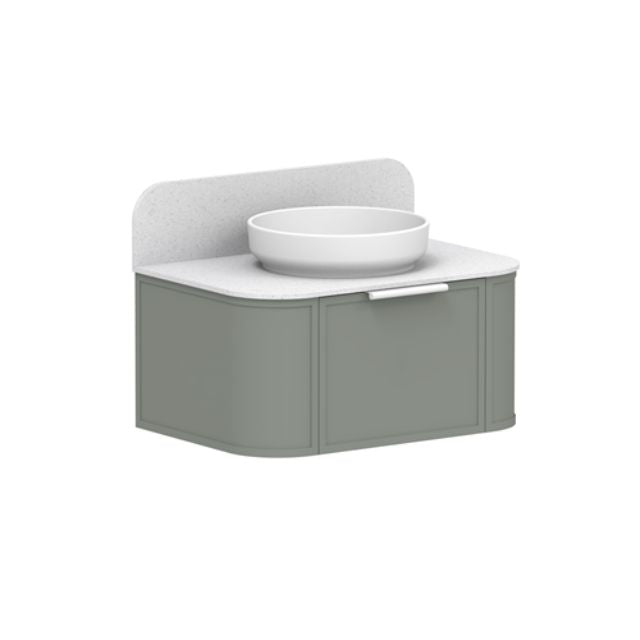 ADP Flo Wall Mounted Bathroom Vanity - Modern Floating Vanity with Sink for Small Space Bathroom Remodel
