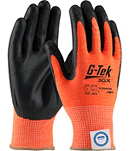 Dyneema Diamond Seamless Knit Gloves with Nitrile Coated Foam Grip - XS Size (19-D340OR) - Perfect for Construction, Mechanics & Outdoor Work