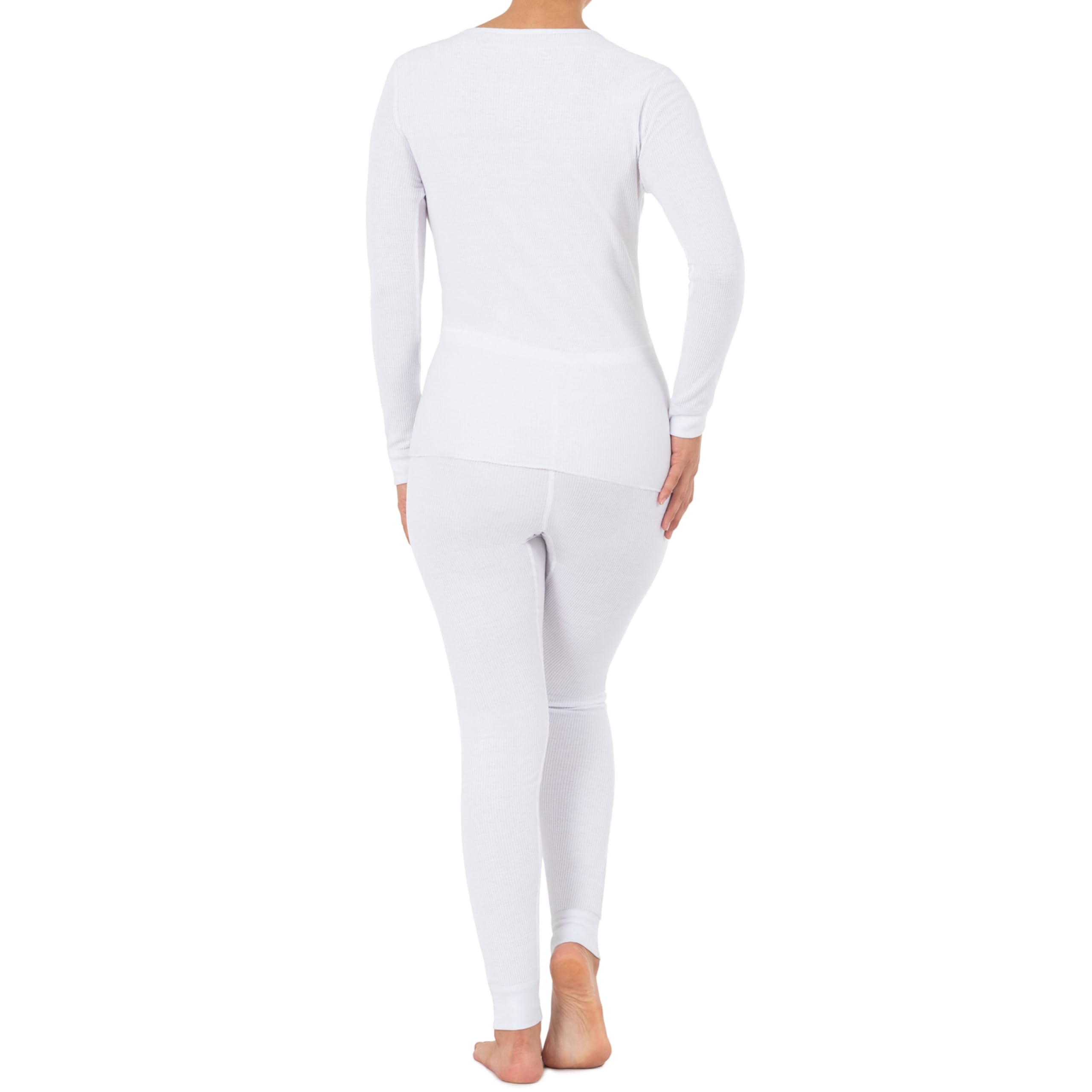 Fruit of the Loom Women's Micro Waffle Premium Thermal Underwear Set - Soft & Warm Long Sleeve Top & Pants for Winter, Cold Weather & Layering