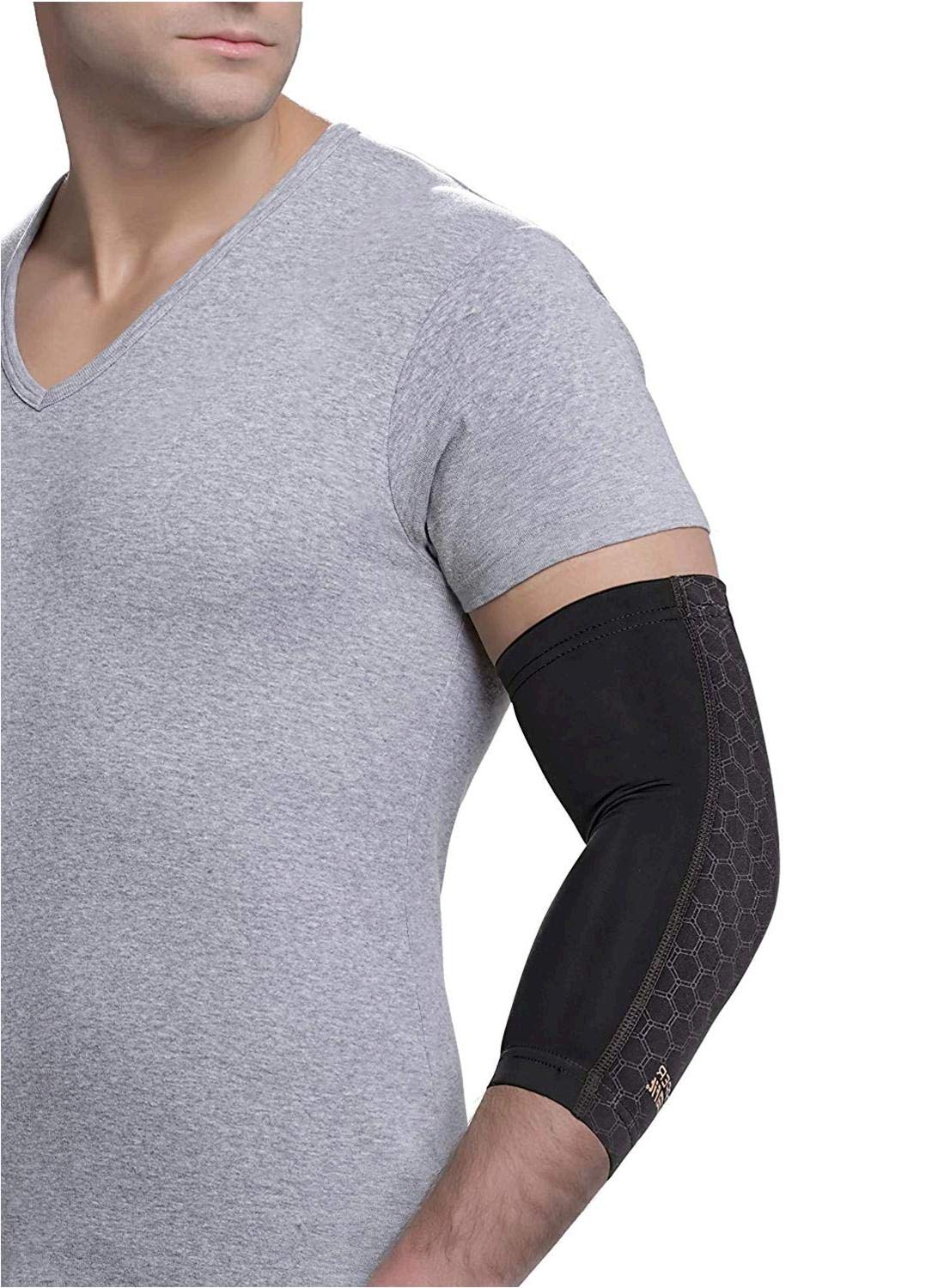 Copper Fit Freedom Elbow Compression Sleeve - Support & Pain Relief for Arthritis, Tendonitis & Joint Pain - Perfect for Sports, Workouts & Daily Activities