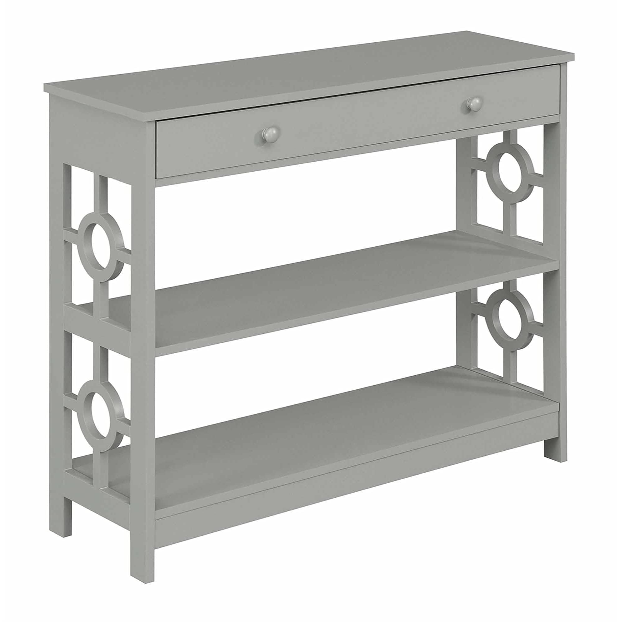 Ergode Modern 1-Drawer Console Table with Open Shelves - Entryway Sofa Table, Hallway Storage & Living Room Accent Furniture