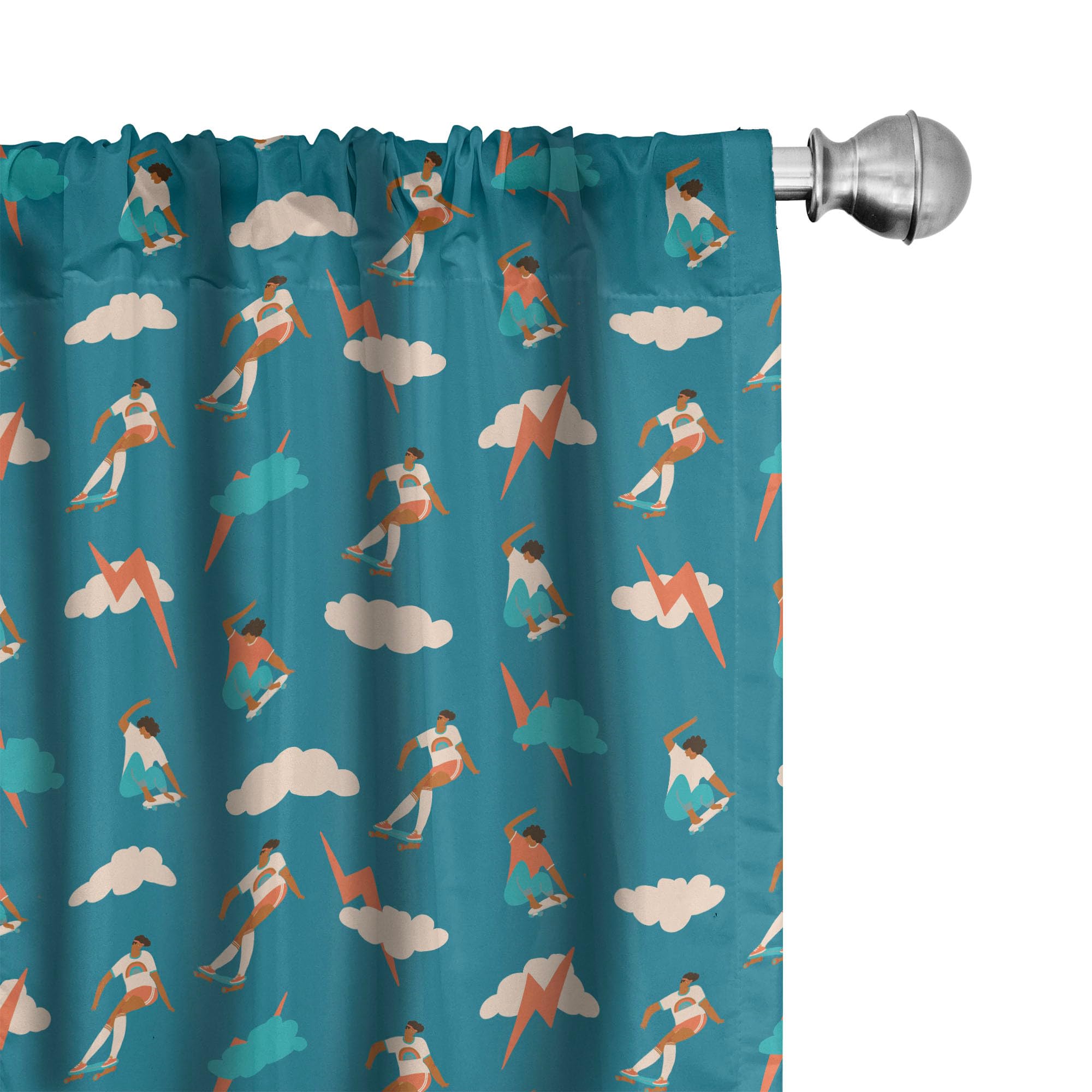 Ambesonne Skateboard Curtains for Living Room & Bedroom - 28
