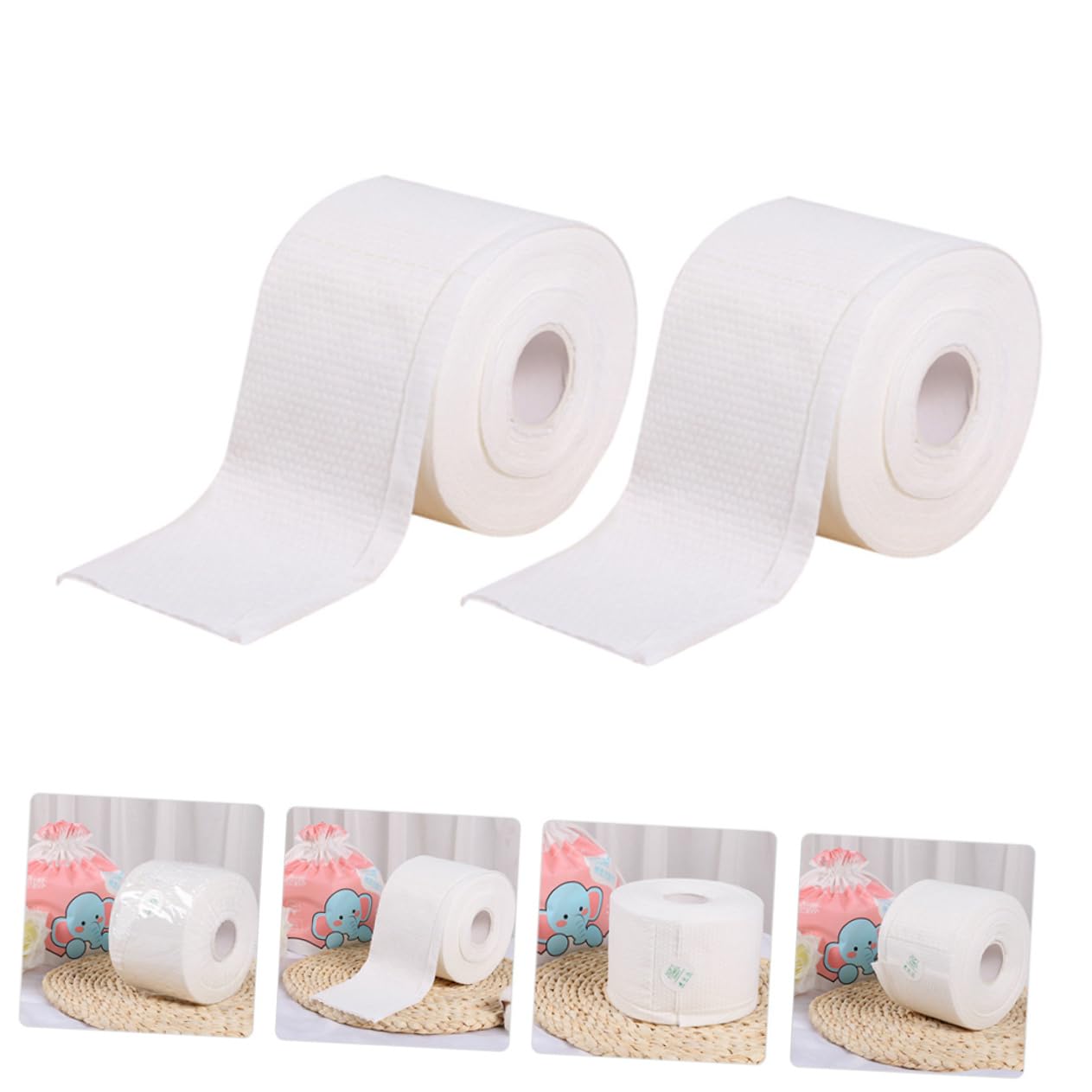 Soft & Sturdy Disposable Cotton Facial Tissues - Gentle Makeup Remover Wipes & Cleansing Towels for Daily Skincare, Travel & Gym Use
