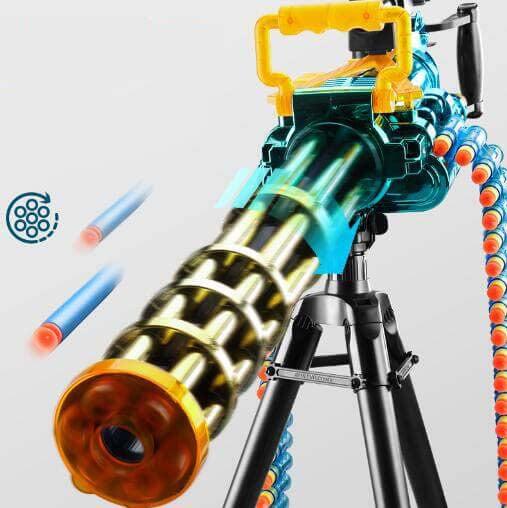 Electric Auto Gatling Darts Blaster Toy - High-Speed Shooting Dart Gun for Kids Outdoor Play, Nerf Battles & Target Practice