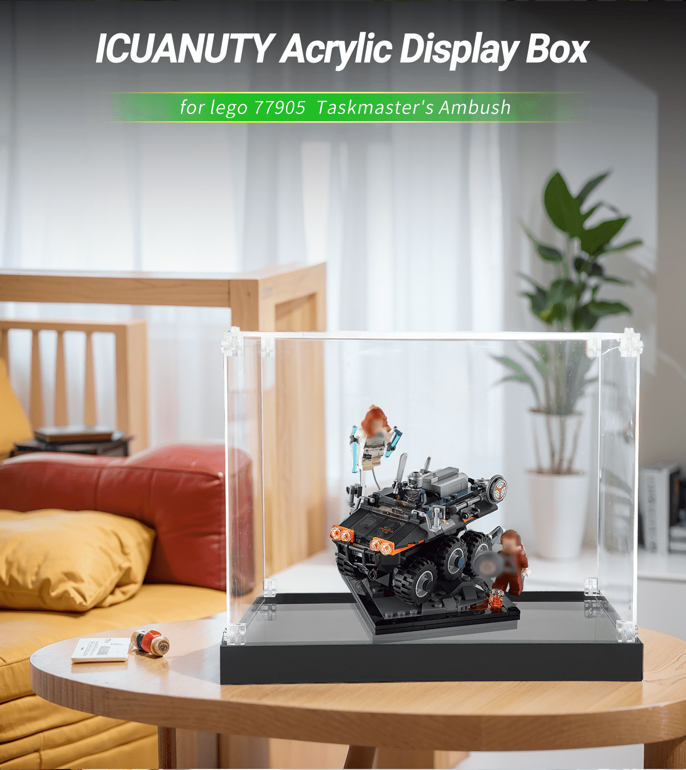 LEGO Marvel Black Widow: Taskmaster's Ambush 77905 Display Case - Protective Showcase for Collectible LEGO Sets - Perfect for Home Decoration & Gift Giving
