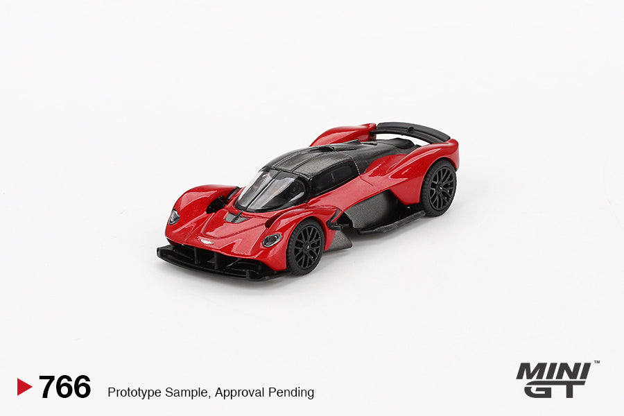 MINI GT 1:64 Scale Aston Martin Valkyrie Hyper Red Diecast Model Car - Collectible Toy for Display, Racing Games & Car Enthusiasts
