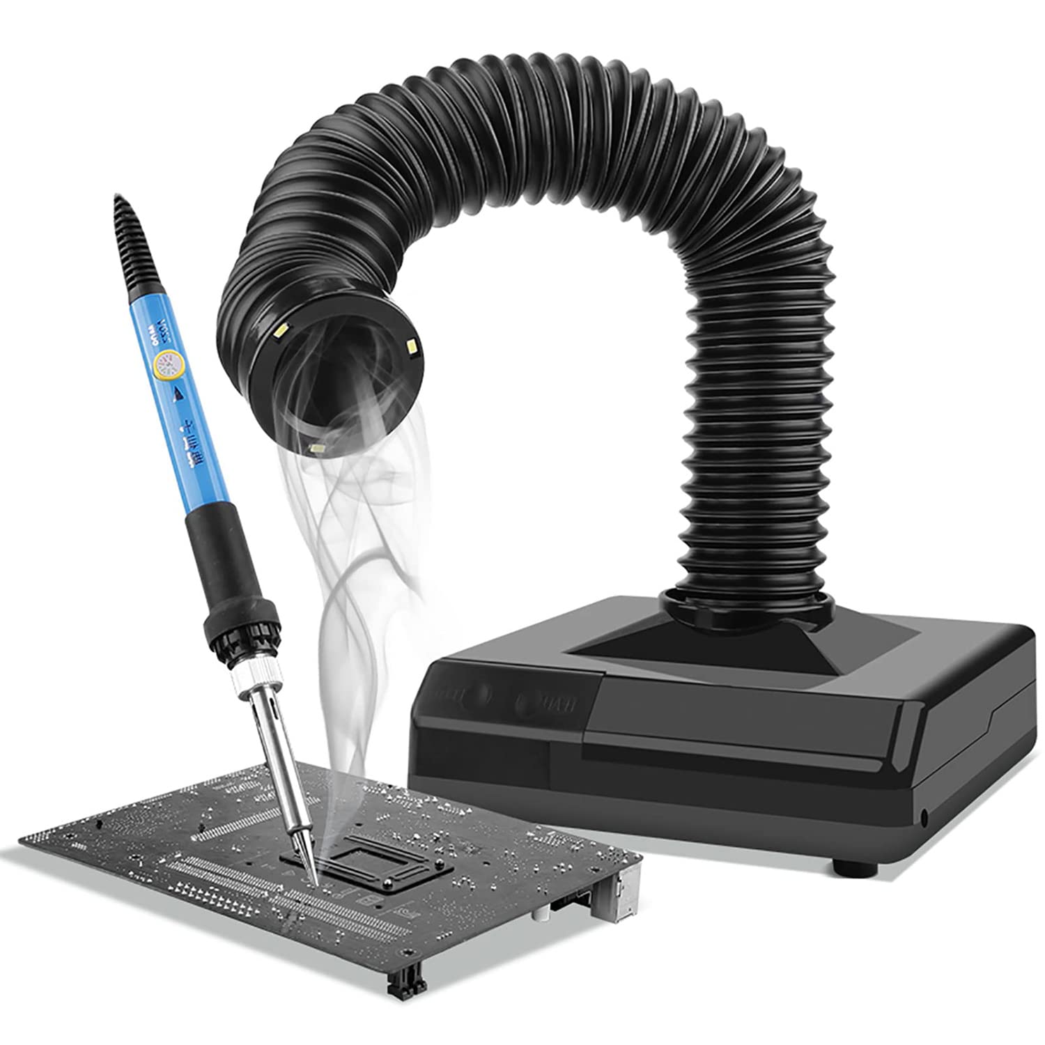 3-Stage Fume Extractor for Welding - Desktop Smoke Absorber with Strong Suction for DIY Welding Jobs - Dust Removal - Perfect for Home Workshops and Small Welding Projects