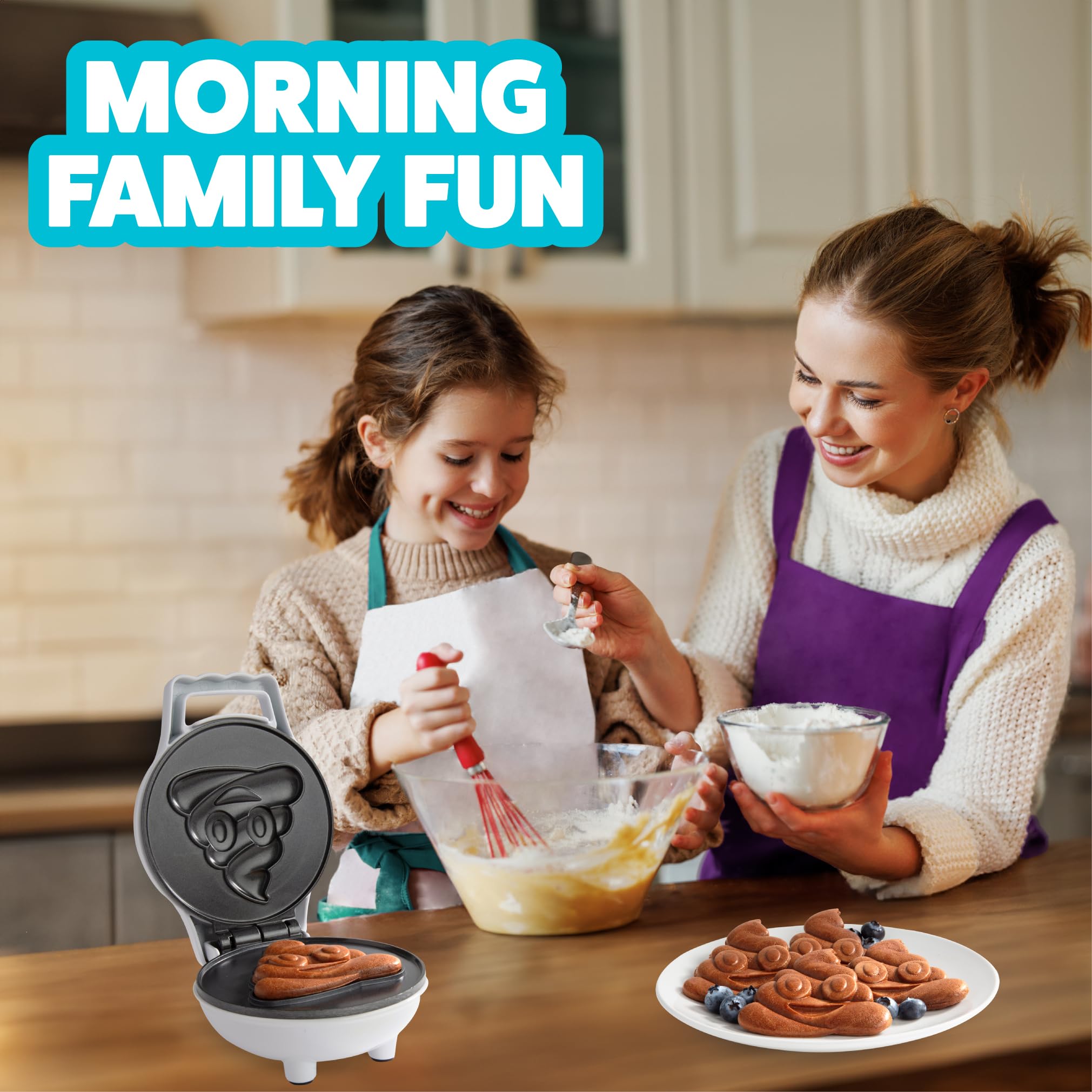 Poop Emoji Mini Waffle Maker - 4