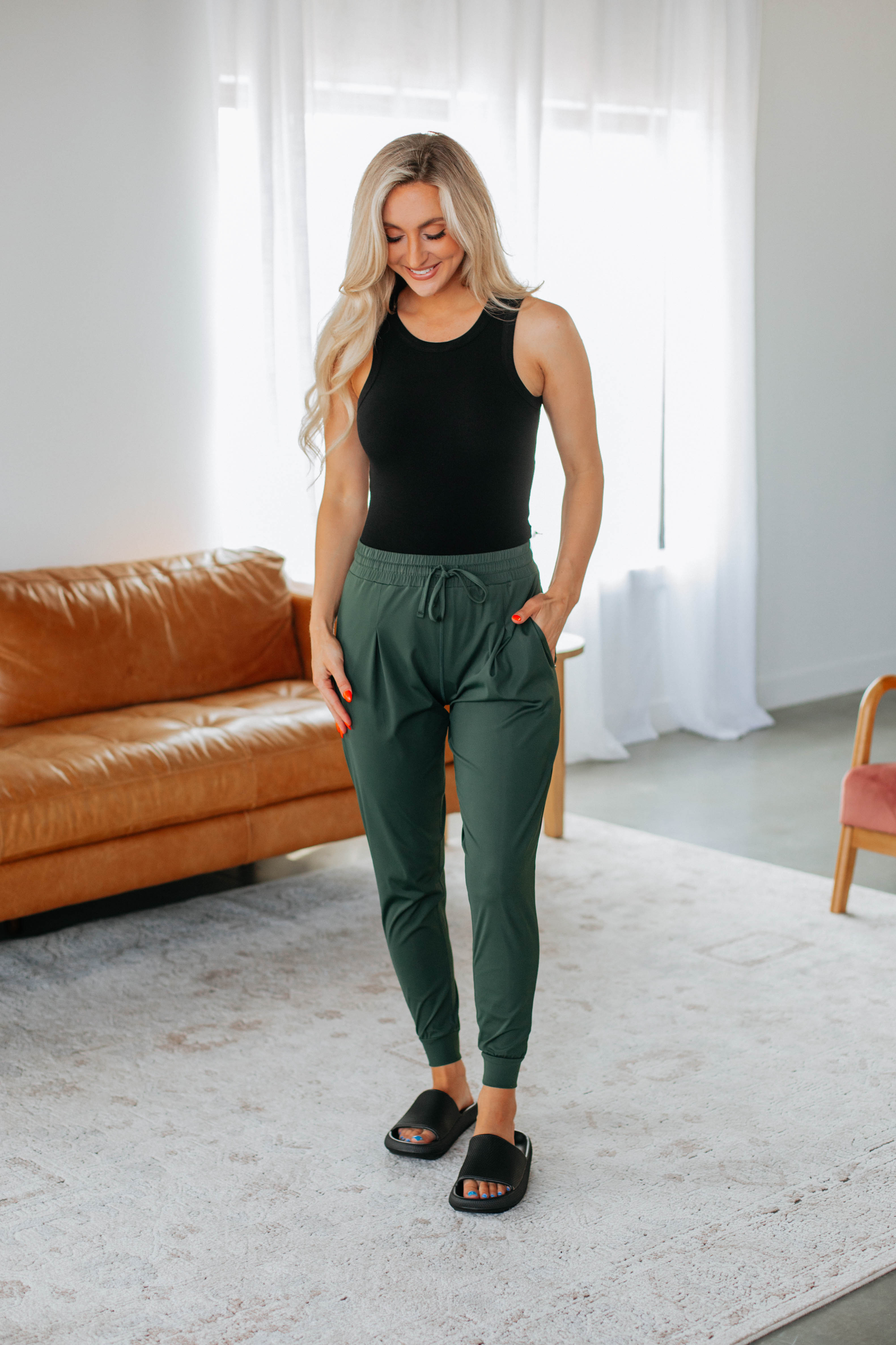 Ferna Ribbed Tank Top for Women - Stretchy & Comfortable Black Sleeveless Shirt for Casual Wear, Gym, and Layering