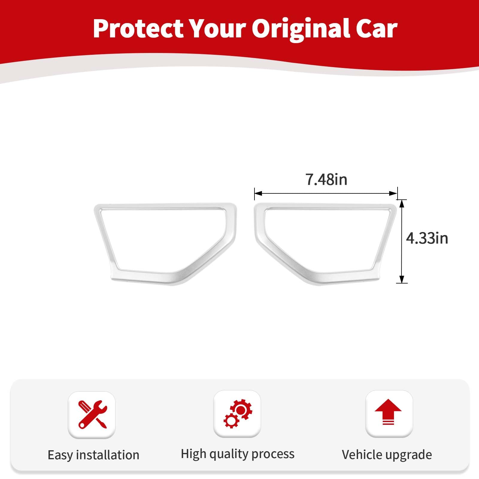 Jeep JL A Pillar Speaker Trim Cover - Silver Interior Accessories for Wrangler JL/JLU (2018+) & Gladiator JT (2020+) - 2pcs Set for Enhanced Audio & Stylish Upgrade | Perfect for Off-Road Adventures & Custom Car Modifications