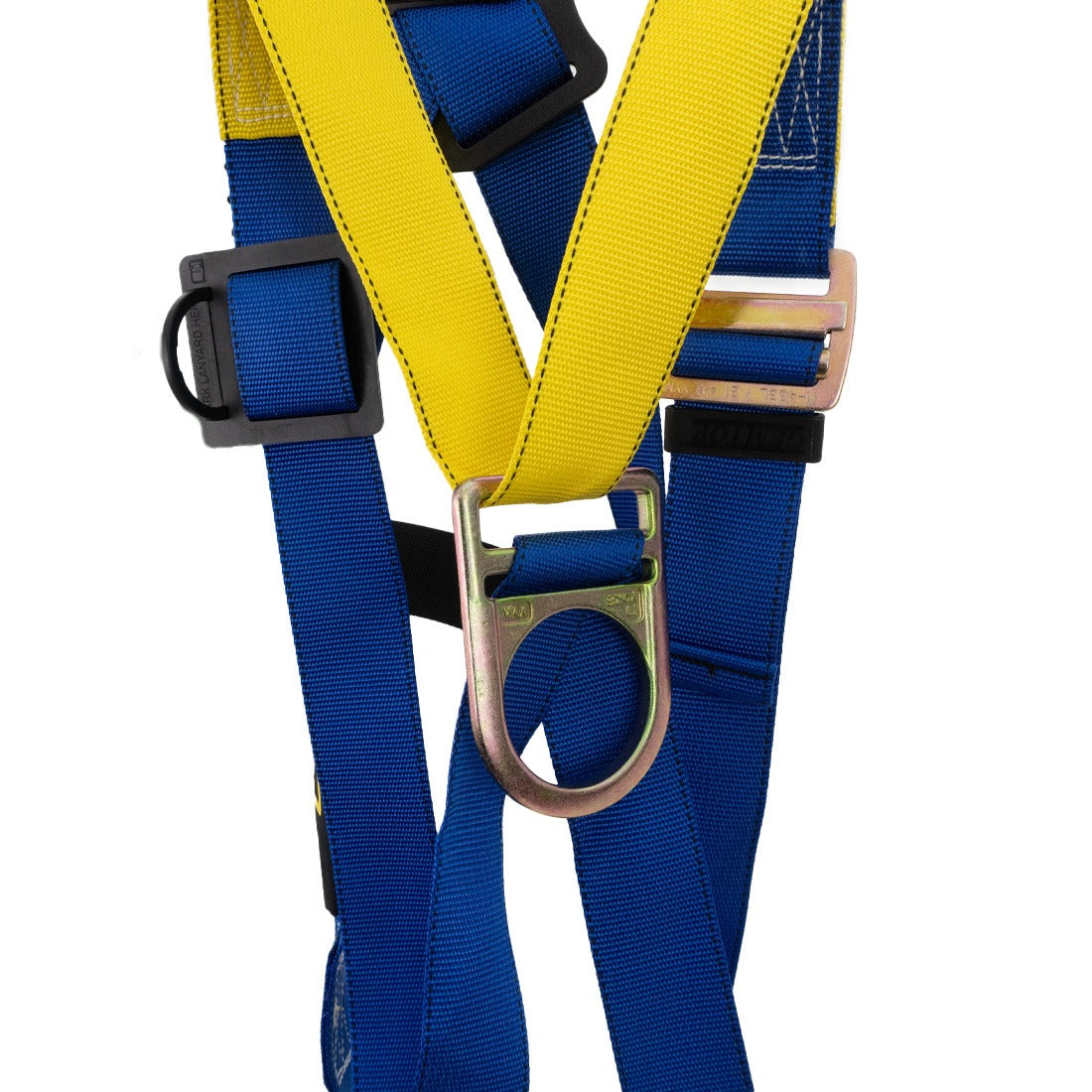 Gemtor Full Body Safety Vest Harness with Universal 933-2 Pass Thru Buckle - Ideal for Construction, Roofing & Fall Protection Work