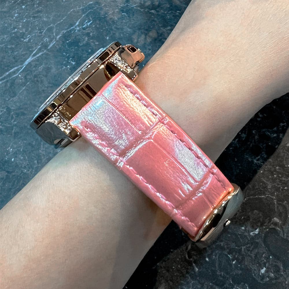 Aries Gold Pink Genuine Leather Strap Women's Watch L 5045 RGW PK - Elegant Fashion Accessory for Daily Wear & Special Occasions