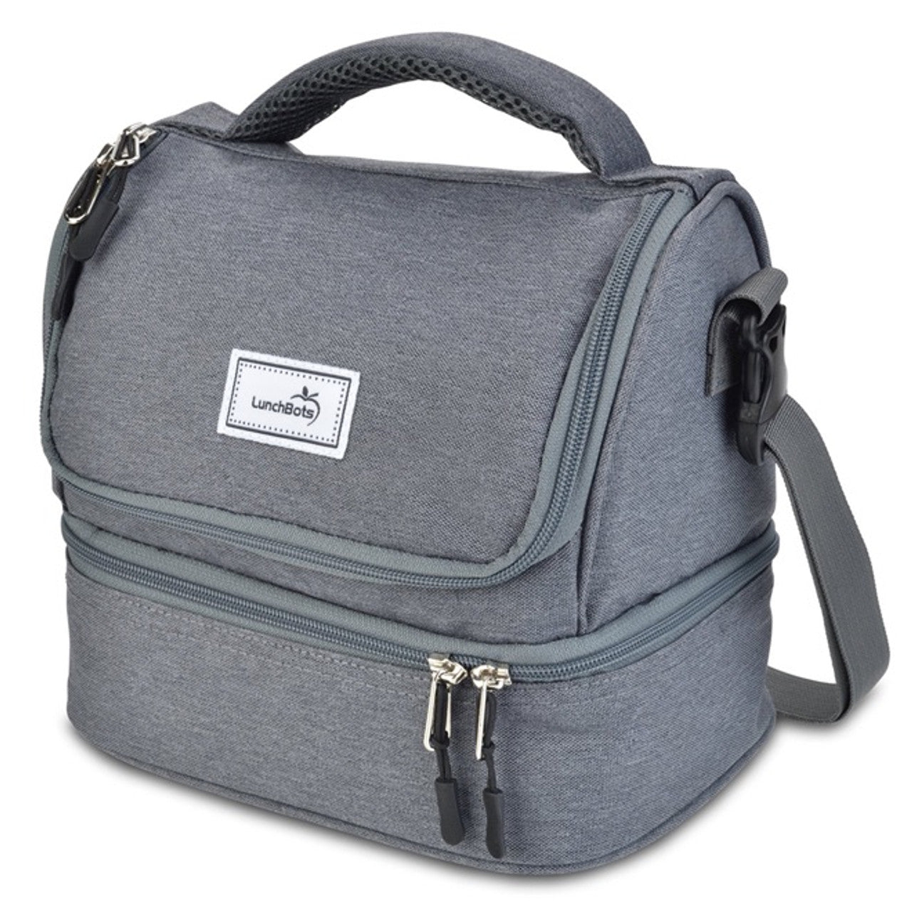 LunchBots 2 Compartment Insulated Lunch Bag for Kids & Adults - Leakproof Reusable Food Container for School, Work & Picnics