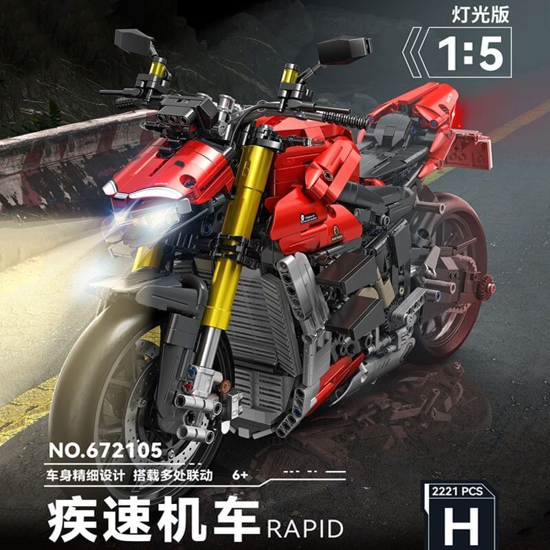 Panlos 672105 Superleggera V4 Motorcycle Model Kit - 1:12 Scale Building Blocks for Adults, Collectible Sports Bike Toy - Perfect for DIY Enthusiasts, Home Decoration & Gift Giving