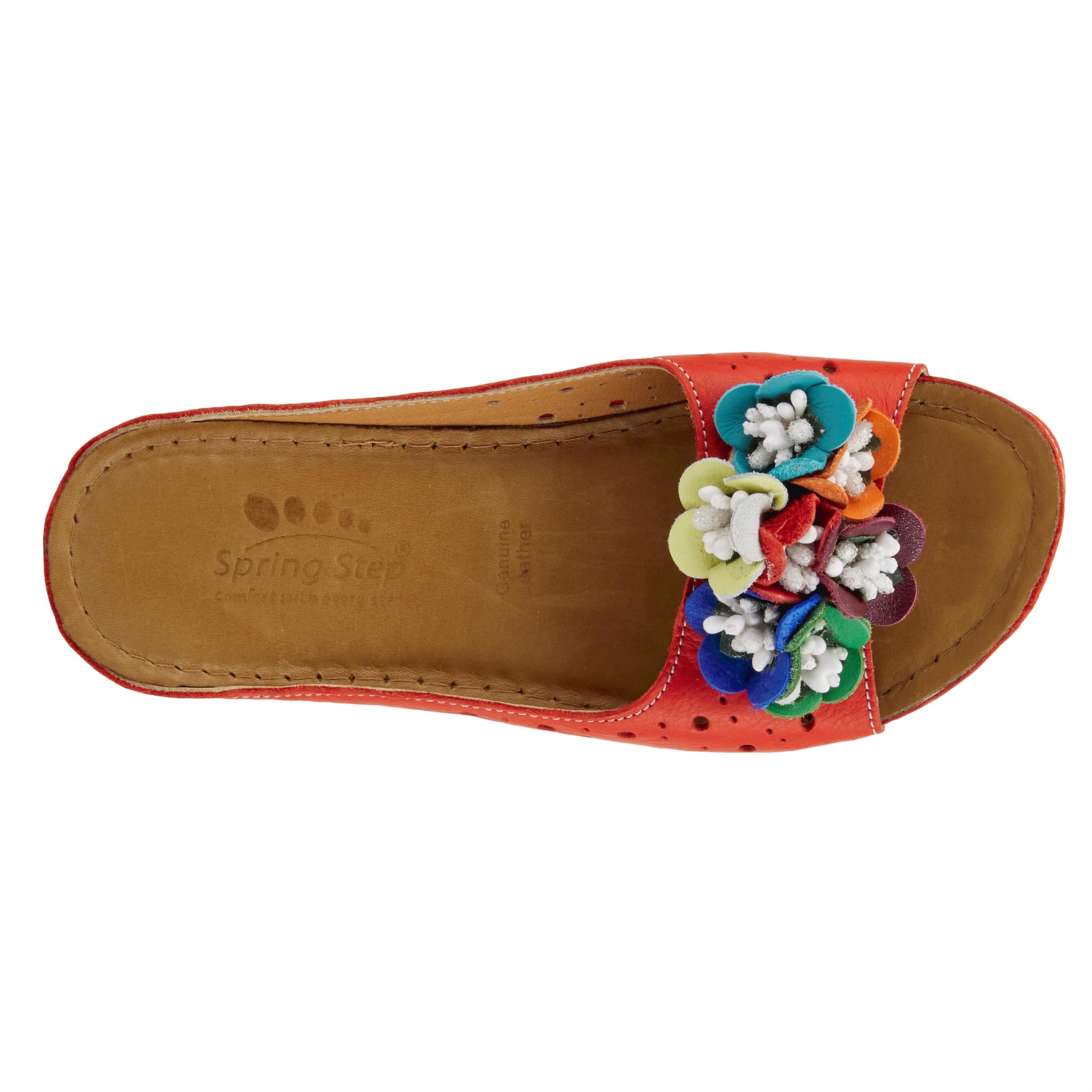 Spring Step Women's Flowerchild Slide Sandal - Comfortable Bohemian Flip Flops for Beach, Pool & Summer Outfits