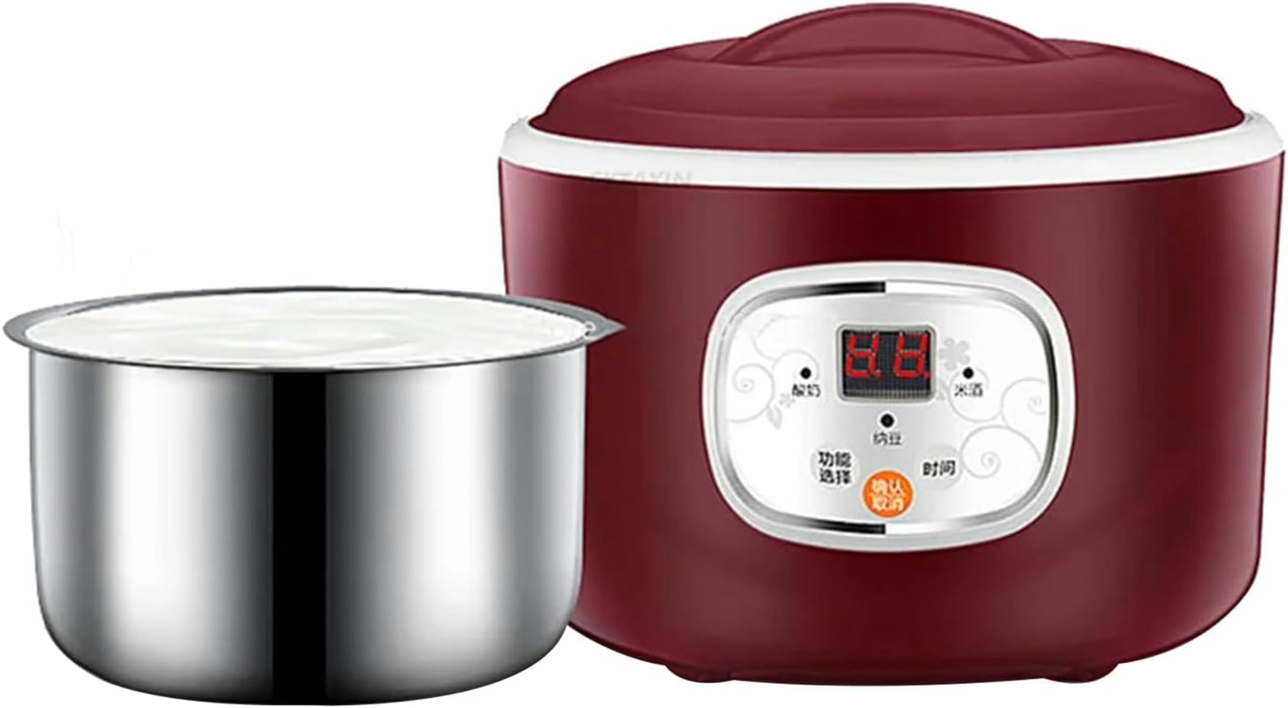 220V Mini Yogurt Maker - Portable DIY Yogurt Machine with Stainless Steel Container for Homemade Yogurt, Rice Wine & Natto | Perfect for Kitchen, Dorm & Camping