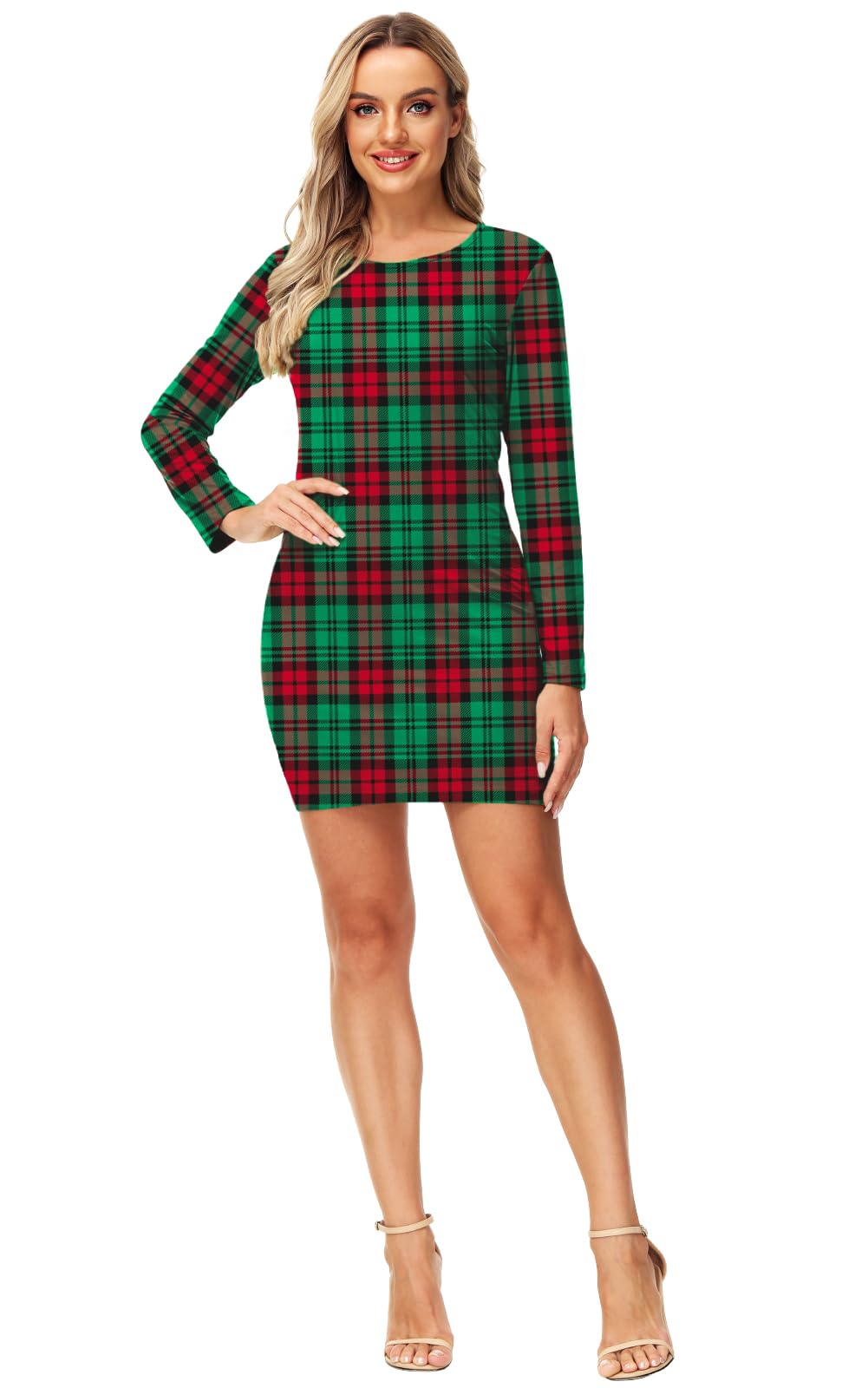 Deerose Women's Halloween & Christmas Costume Dress - Slim Fit Stretchy Bodycon Party Dress for Cosplay, Holiday Parties & Festive Events