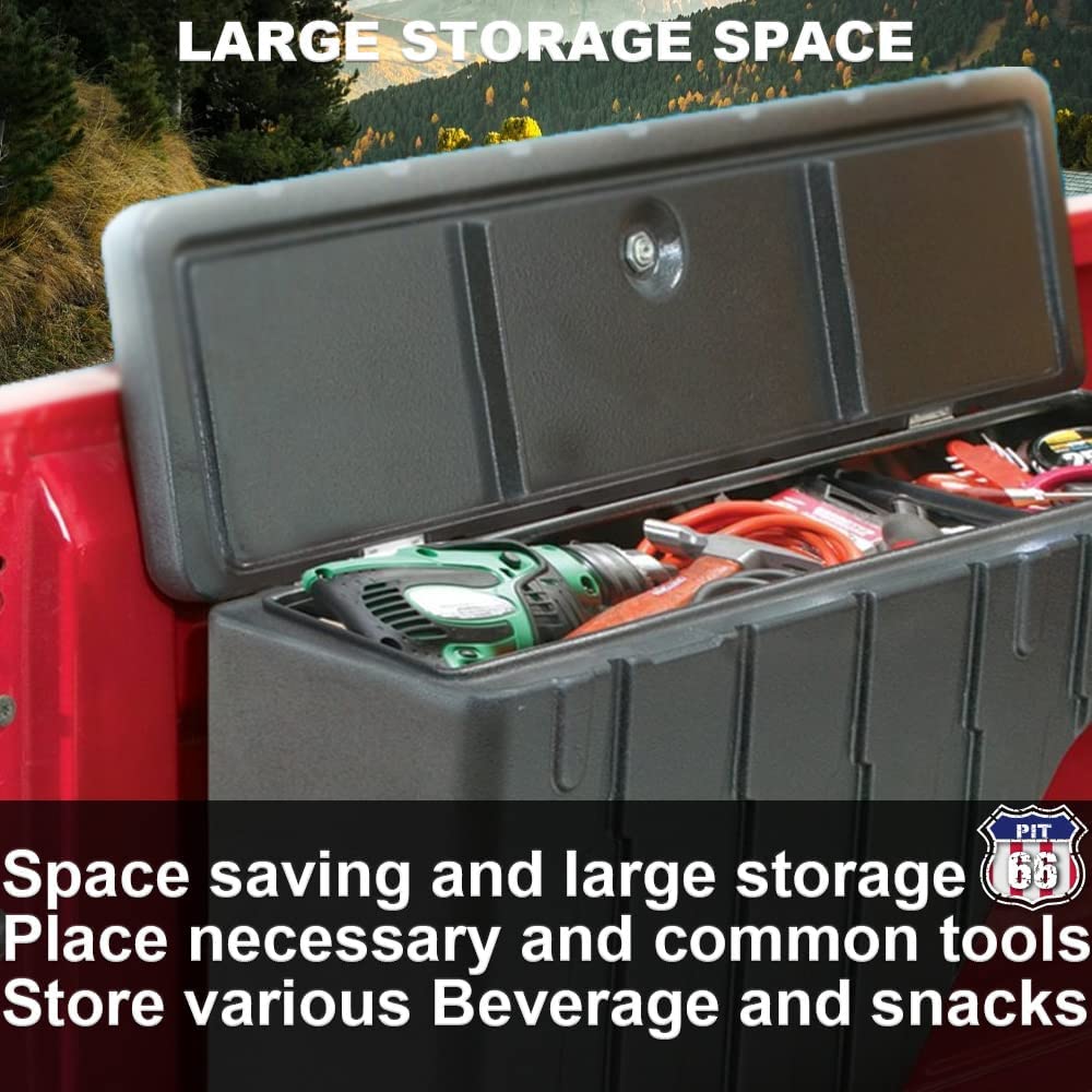 Lockable Truck Bed Tool Box for Ford F250 F350 Super Duty 2017-2023 - Driver & Passenger Side Storage Drawer Set | Secure Gear Storage for Work, Camping & Road Trips