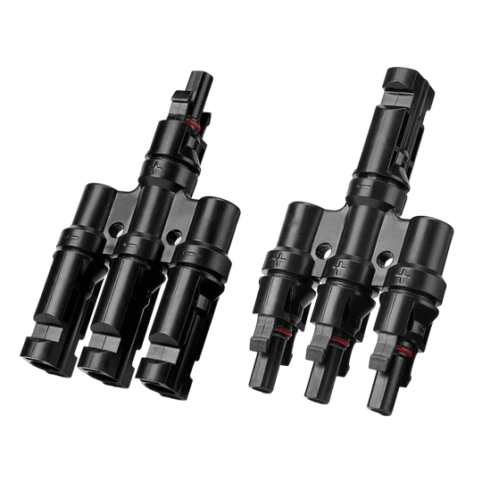 BougeRV Solar Panel Y Connectors - MMMF+FFFM Parallel Branch Connectors for RV, Boat, Off-Grid Solar Systems | Waterproof & Durable Solar Panel Accessories