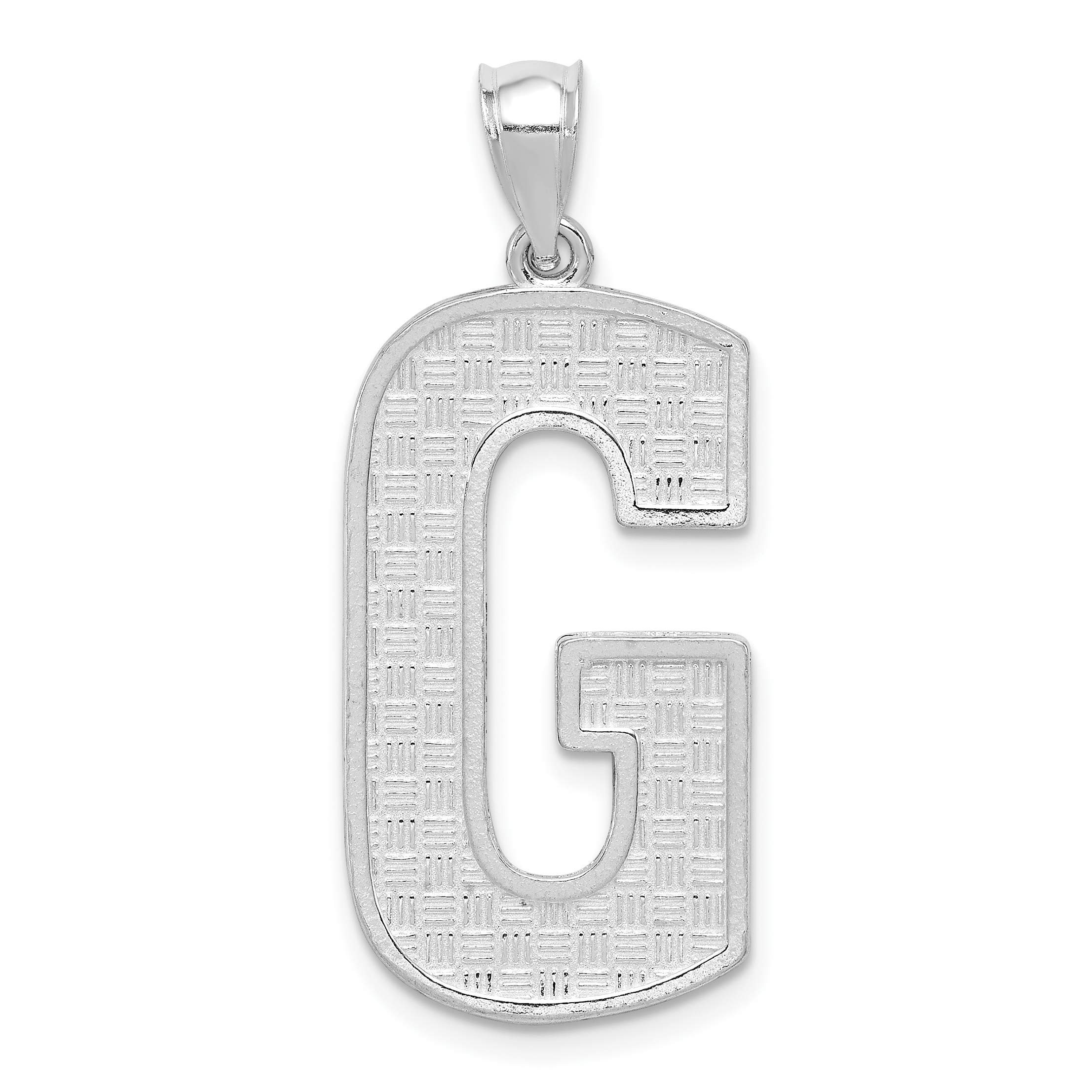 Personalized Sterling Silver Initial G Charm Pendant Necklace - Elegant Monogram Jewelry for Women & Girls - Perfect for Birthdays, Anniversaries & Gifts