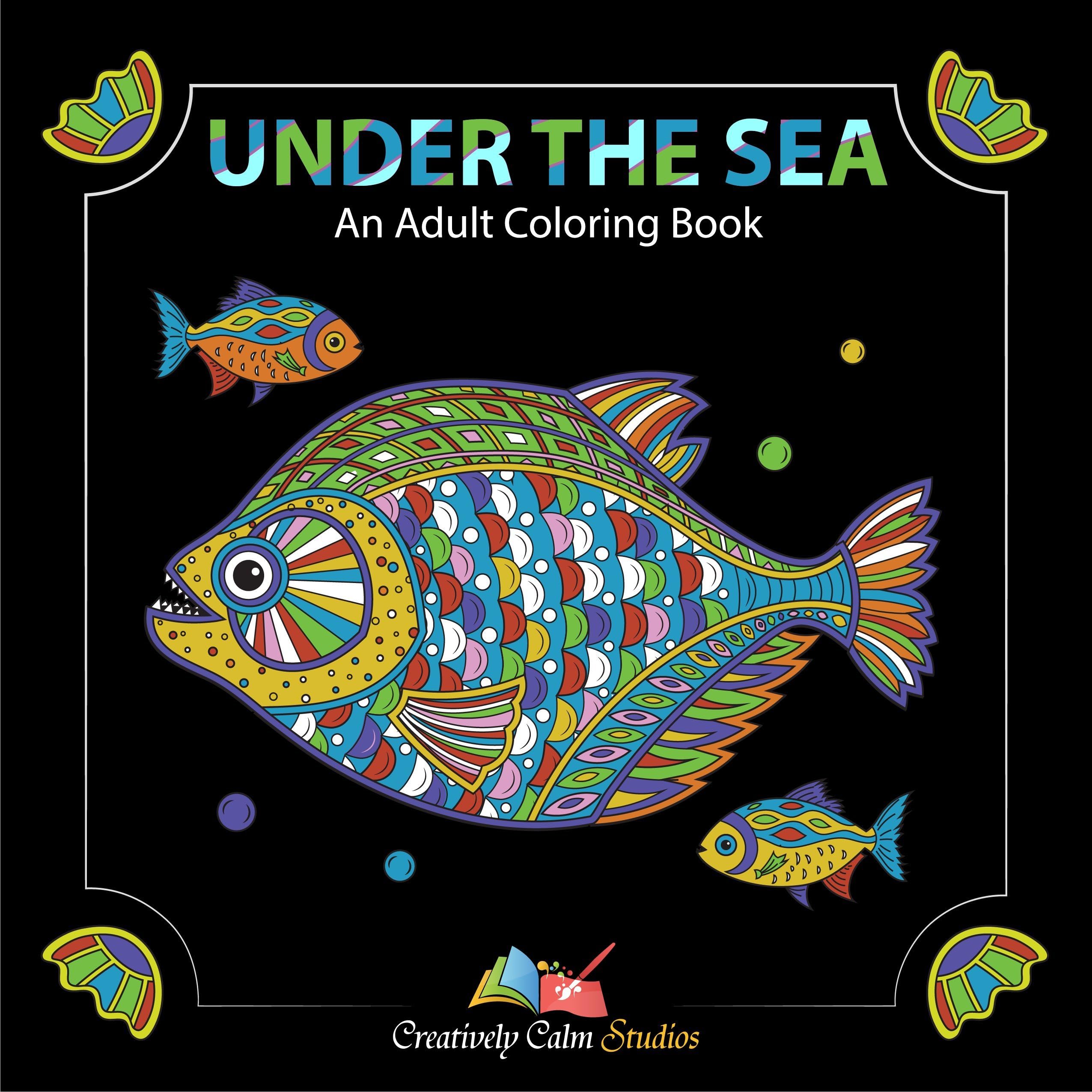 Premium Adult Coloring Book Set - 3 Pack with Sky, Land & Sea Nature Designs for Stress Relief & Relaxation | Perfect for Meditation, Art Therapy & Creative Mindfulness Activities