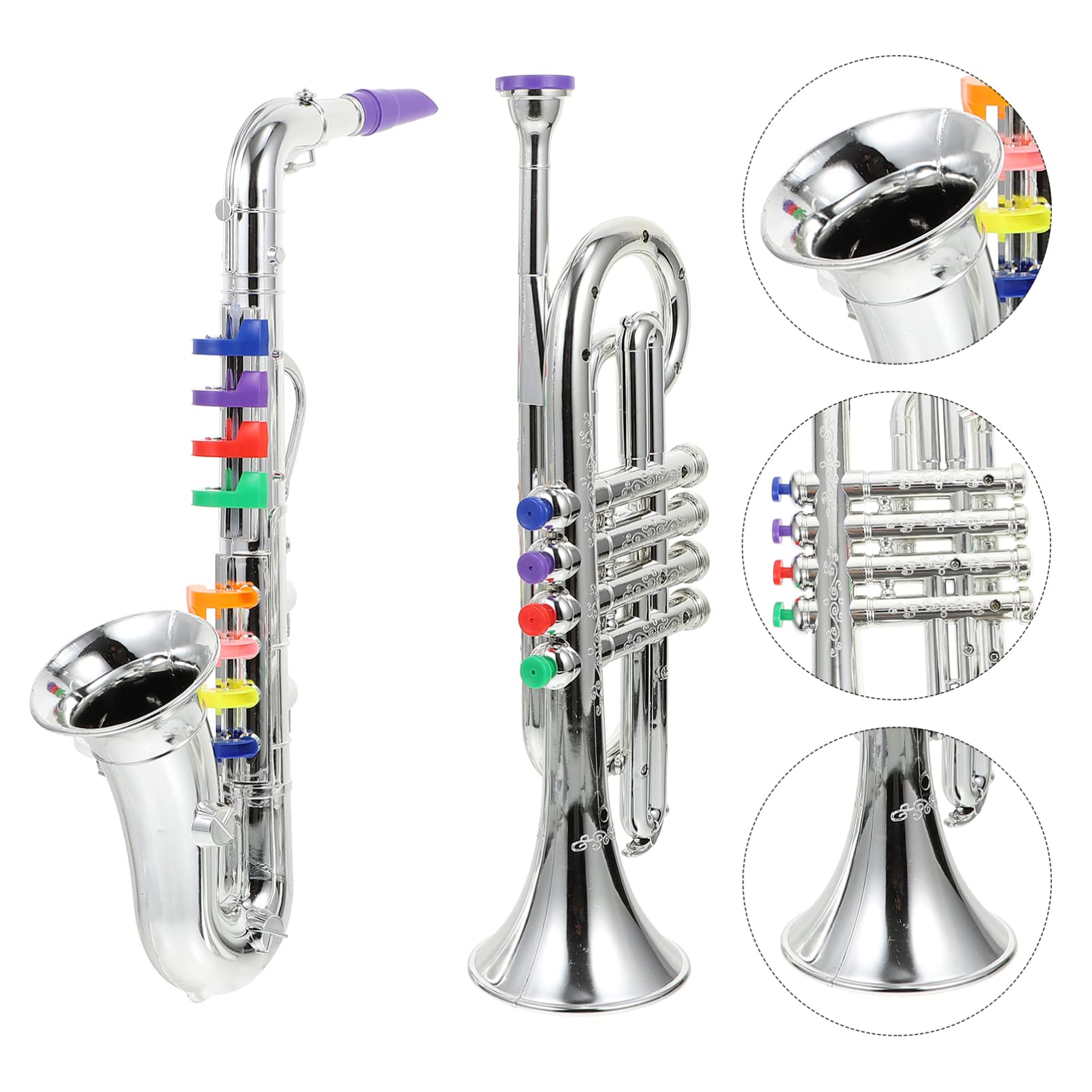 Zerodeko 2Pcs Musical Instruments Toy Set for Toddlers - Saxophone & Puzzle Educational Toys for Kids | Perfect for Early Learning, Music Exploration & Sensory Play