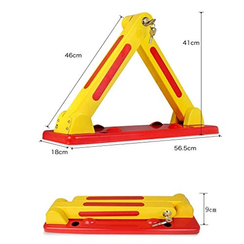 Heavy Duty Parking Lock - 56.5X18X41Cm Triangular Parking Barrier Bollard for Cars, Trucks & Vehicles - Durable Parking Pile & Bumper Protector for Garages, Driveways & Parking Lots (Perfect for Securing Parking Spaces & Preventing Unauthorized Parking)