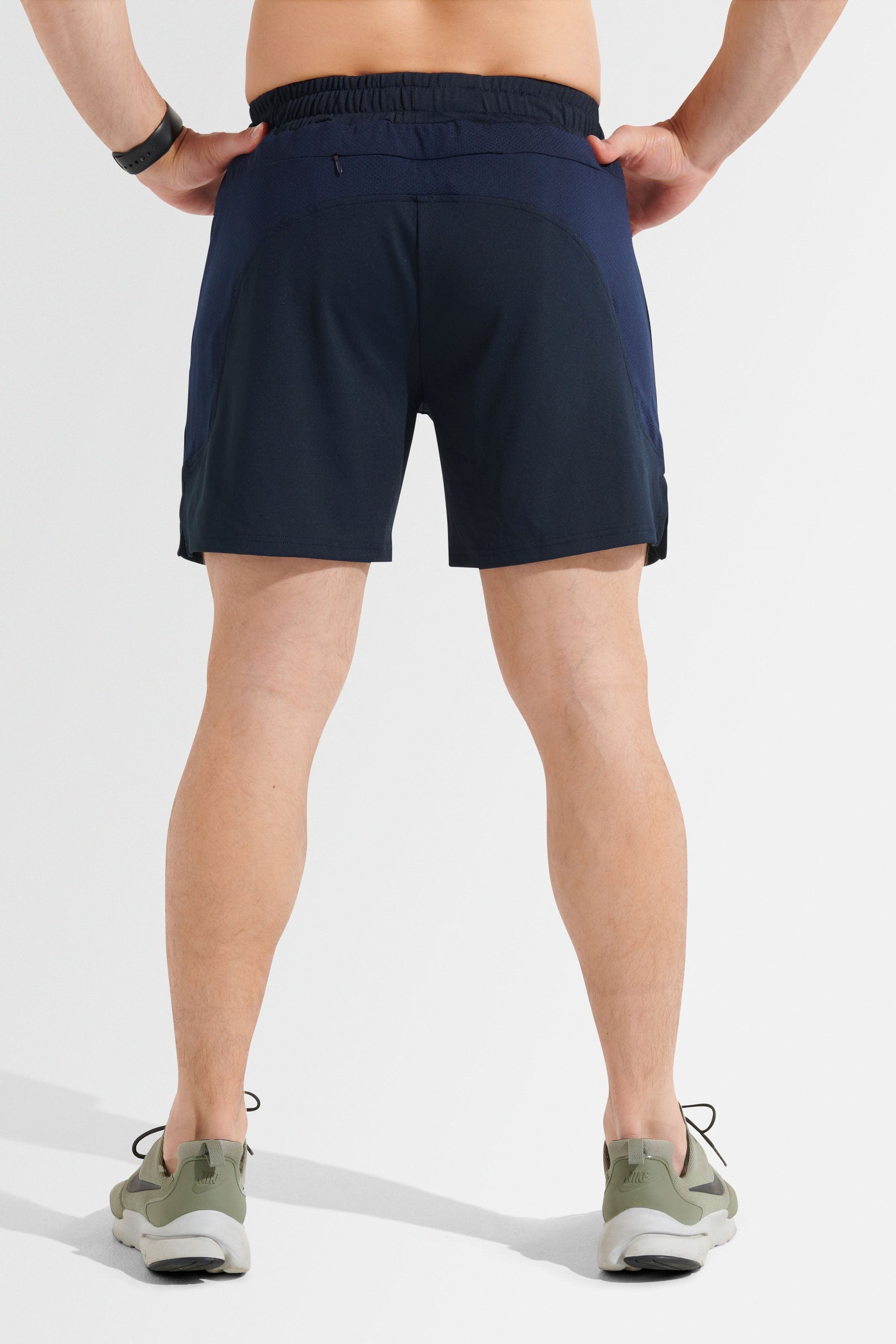 Stylish Navy Blue Intricate Shorts for Men & Women - Perfect for Casual Wear, Summer Outfits, and Beach Vacations