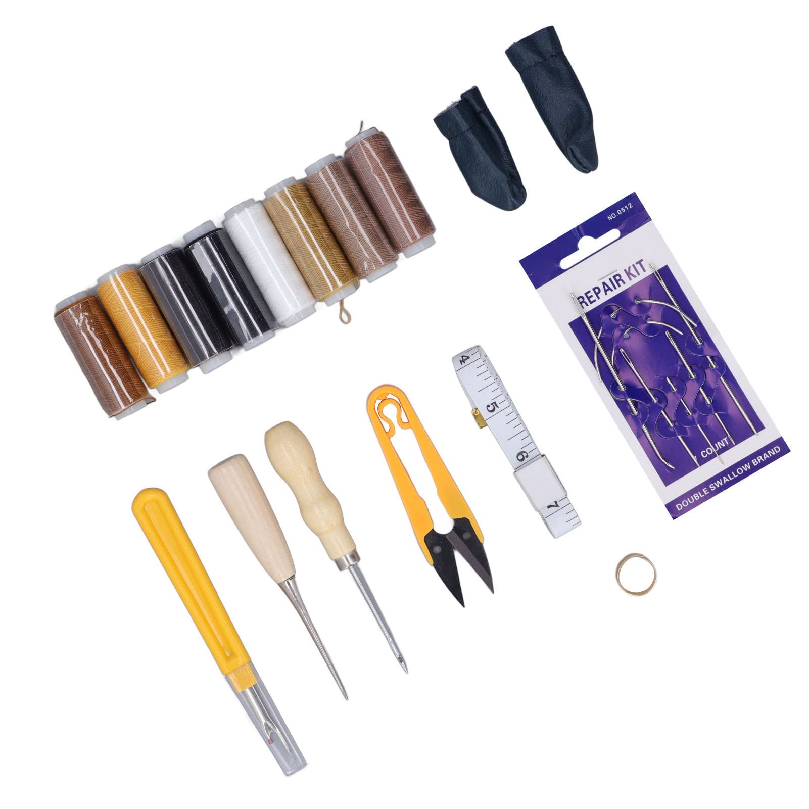 Premium Leather Craft Tools Kit - Stainless Steel for DIY & Fabric Work