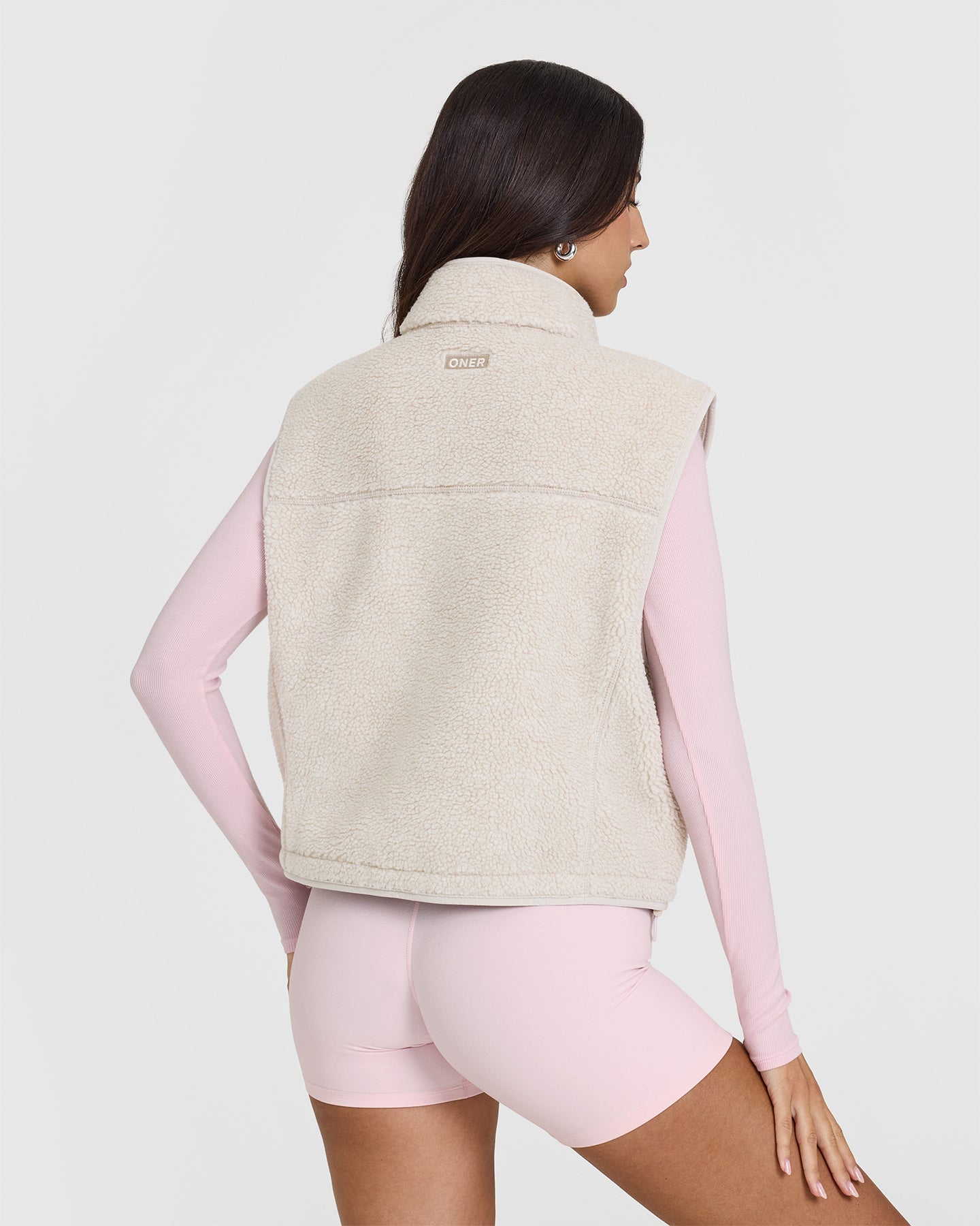 Men's Zip Through Fleece Gilet Vest - Lightweight Sand Color for Outdoor Hiking & Casual Wear
