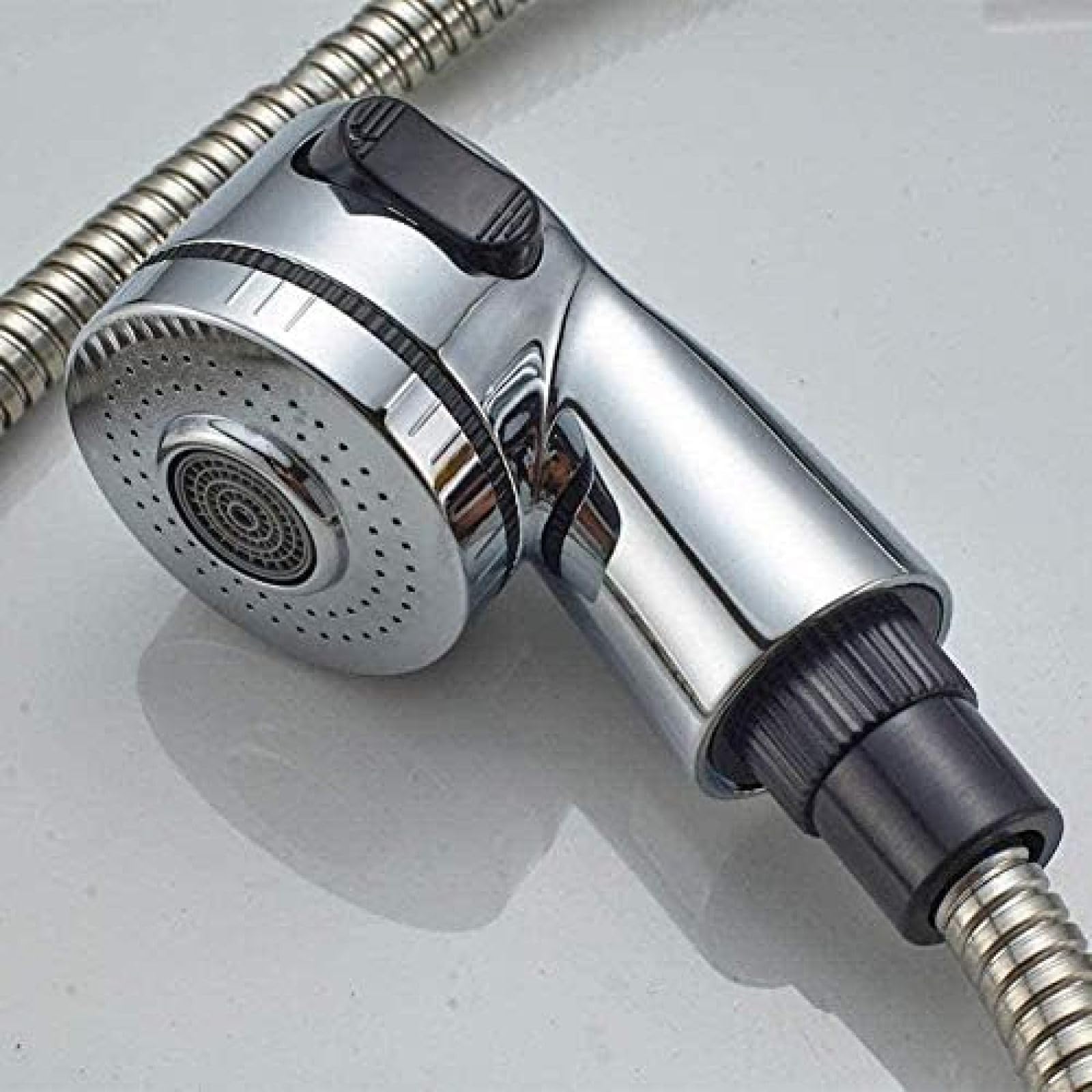 CRJUS Modern Waterfall Faucet - Deck Mount Kitchen & Bathroom Sink Mixer Tap with High Arc Spout - Perfect for Contemporary Home, Restaurant, and Hotel Decor
