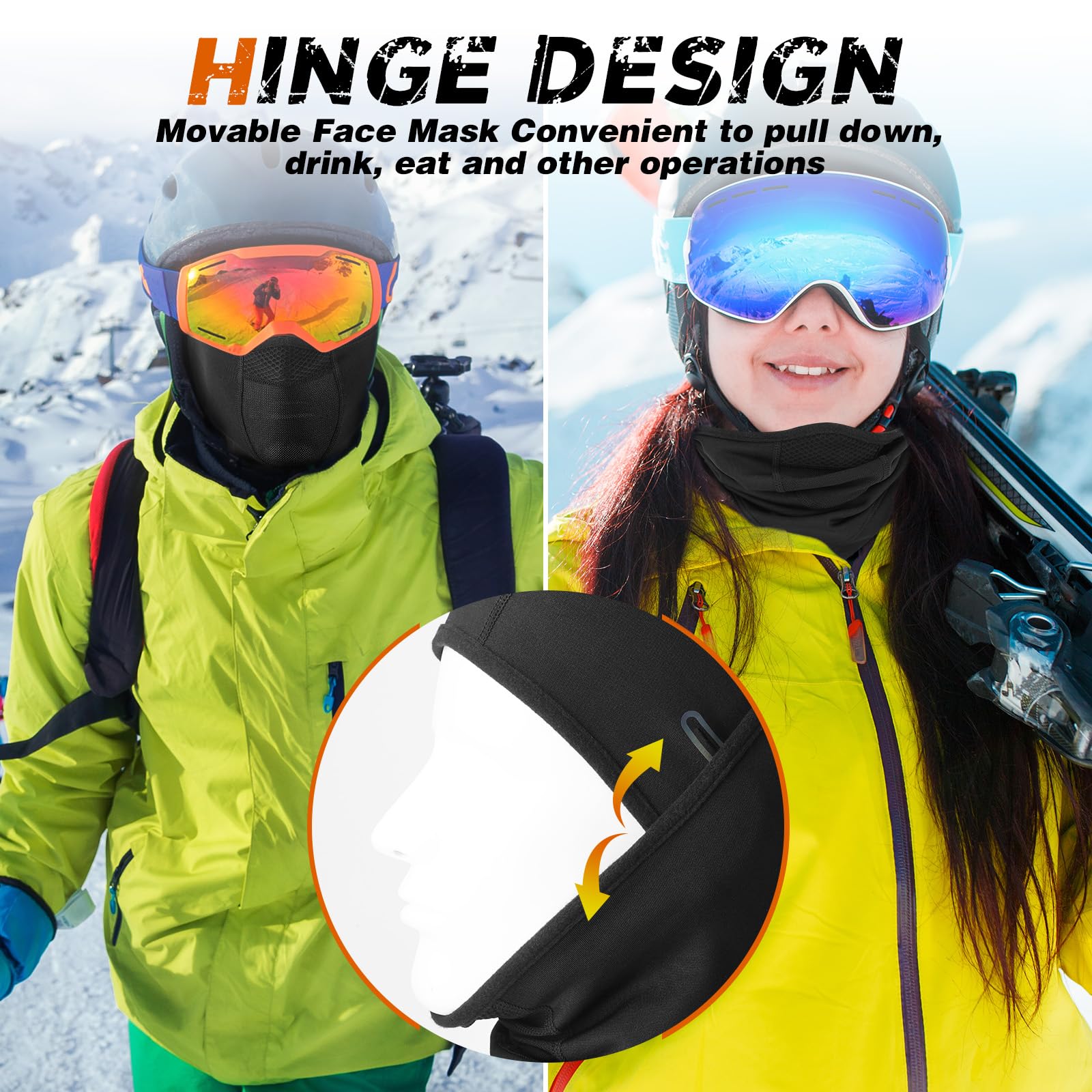 Breathable Winter Balaclava Ski Mask for Men & Women - Windproof Thermal Fleece Face Cover for Cold Weather - Perfect for Skiing, Snowboarding, Motorcycling & Outdoor Winter Activities