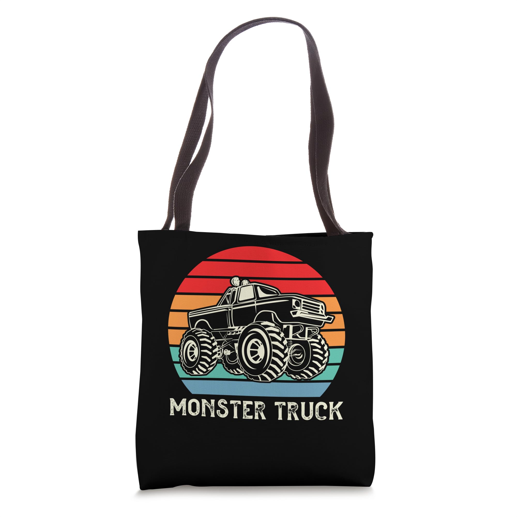Stylish Monster Truck Sunset Tote Bag for Women - Durable Canvas Shopping Bag with Sunset Design - Perfect for Beach, Grocery Shopping & Daily Use