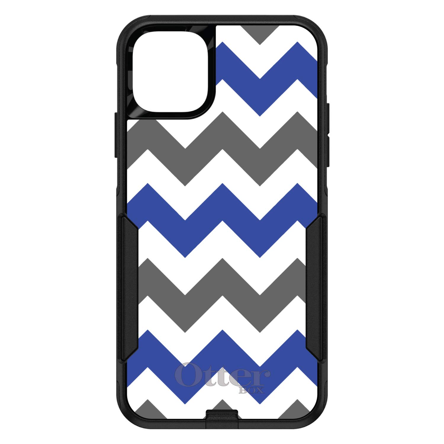 DistinctInk iPhone 13 Pro MAX Case (6.7 Inch) - Shockproof Protective Cover with Chevron Stripes Design - Slim Fit Replacement for OtterBox Commuter - Perfect for Work, Travel & Outdoor Activities