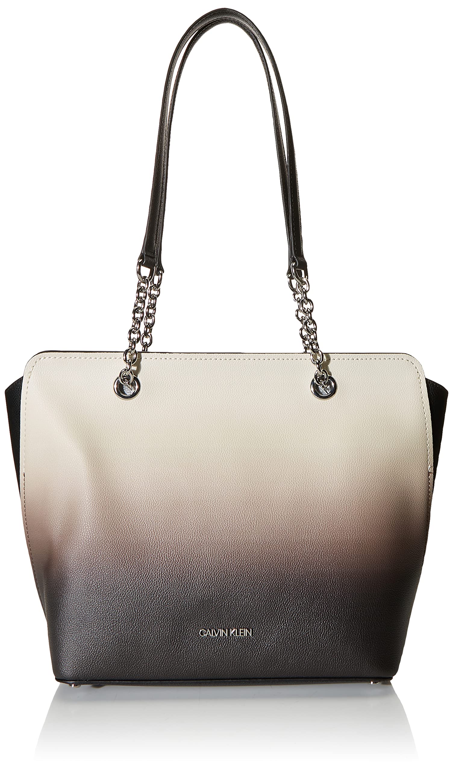 Calvin Klein Hailey Micro Pebble Leather Top Zip Chain Tote Bag for Women | Fashionable Crossbody & Shoulder Purse for Work, Travel & Everyday Use