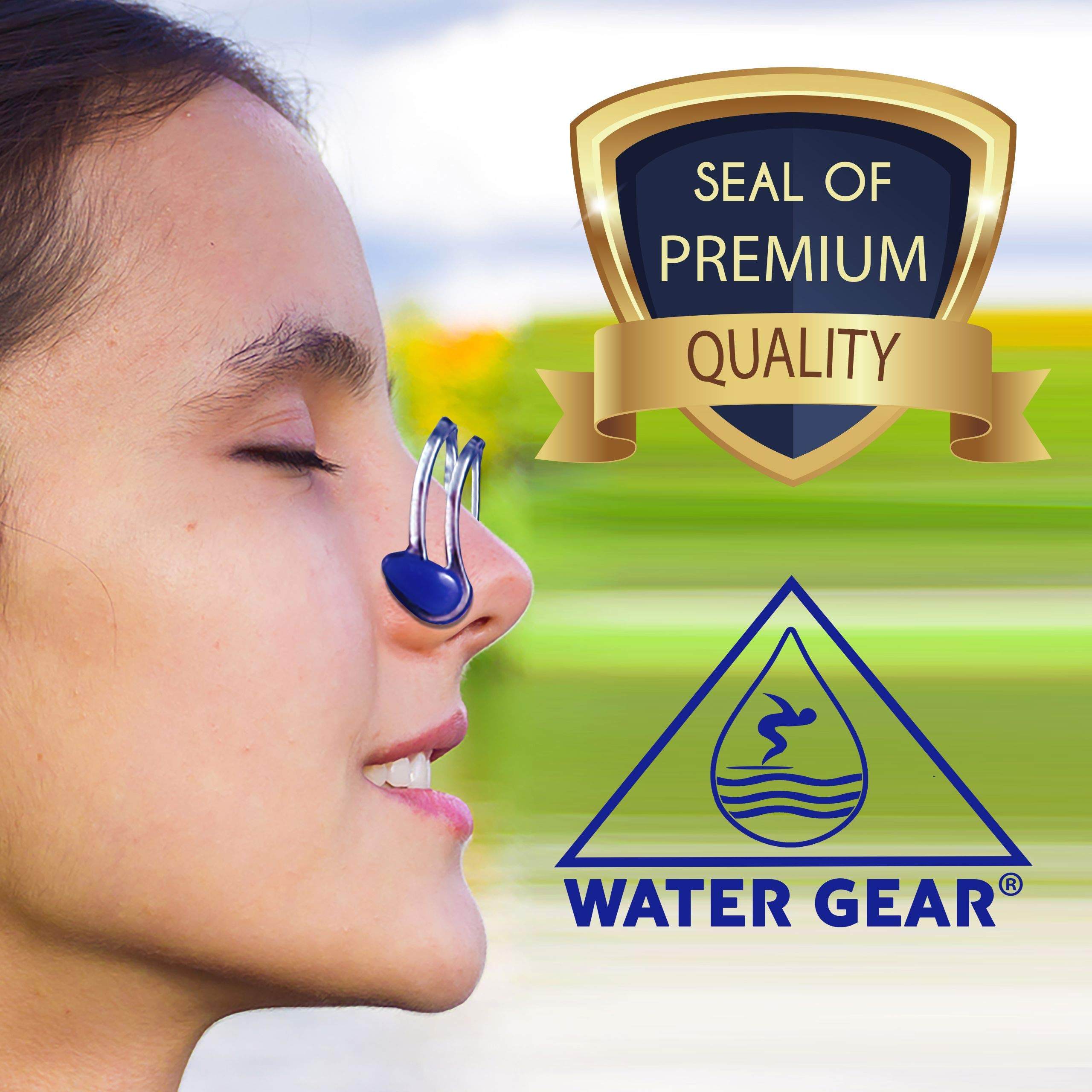 Swimming Nose Clips for Adults - Waterproof Nose Plugs for Pool & Snorkeling