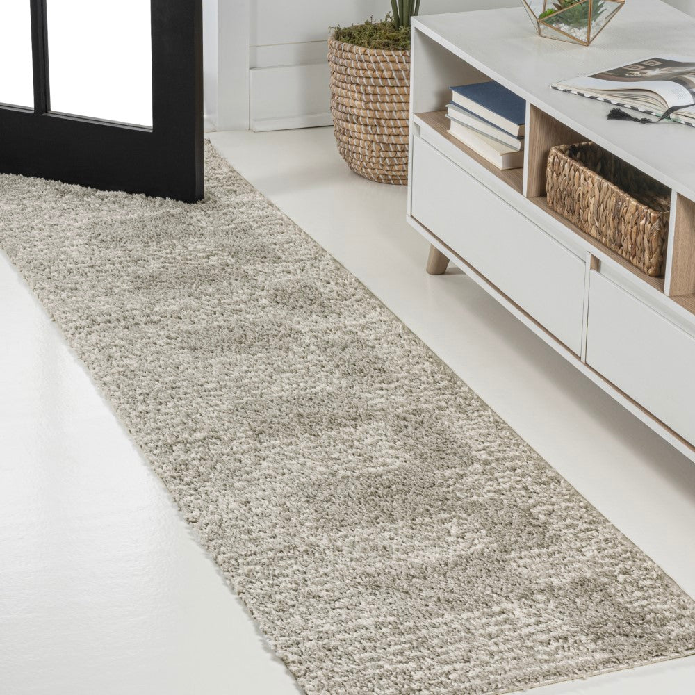 Petra Abstract Stripe Geometric Shag Area Rug - Soft Modern Bohemian Floor Carpet for Living Room, Bedroom & Nursery Decor
