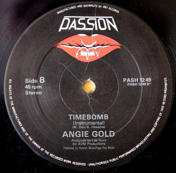 Angie Gold - Timebomb (12 Inch Vinyl Single, VG Condition) | Perfect for DJs, Collectors & 80s Music Fans