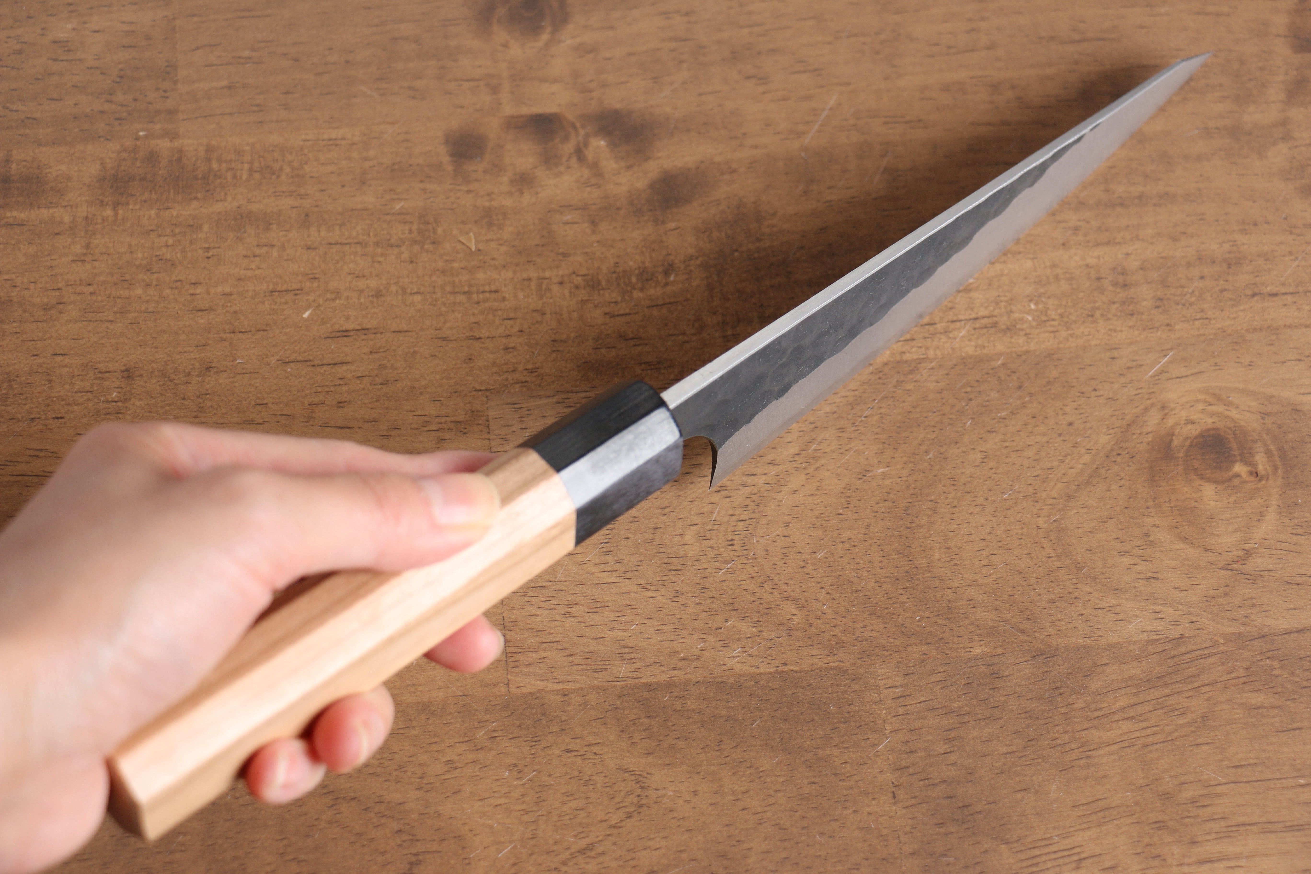Masakage Koishi Blue Super Steel Honesuki Boning Knife 150mm with American Cherry Handle - Perfect for Poultry, Meat, and Fish Butchery