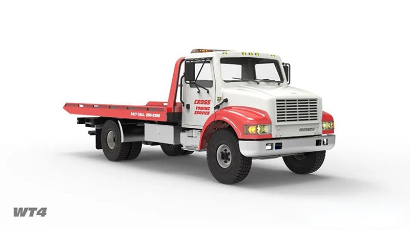 CrossRC WT4 1/10 Scale Remote Control Wrecker Truck Kit - Unassembled & Unpainted RC Road Rescue Vehicle Model with Motor | US Stock | Off-Road Adventure & Emergency Scene Simulation