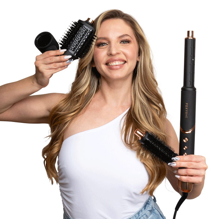 Rose Gold Super Styler Pro - Professional Hair Styler for Curling & Straightening | Perfect for Home & Salon Use | Gift for Women & Teens