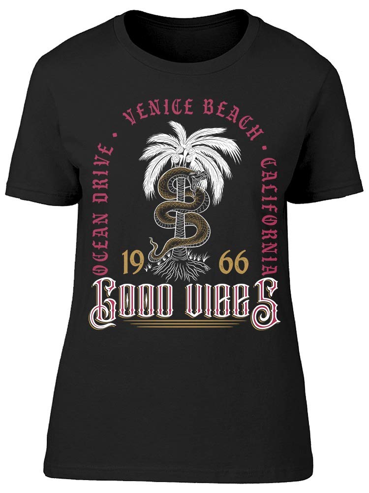 Women's Snake & Palm Spring Graphic T-Shirt | Trendy Casual Tee for Streetwear & Summer Outfits