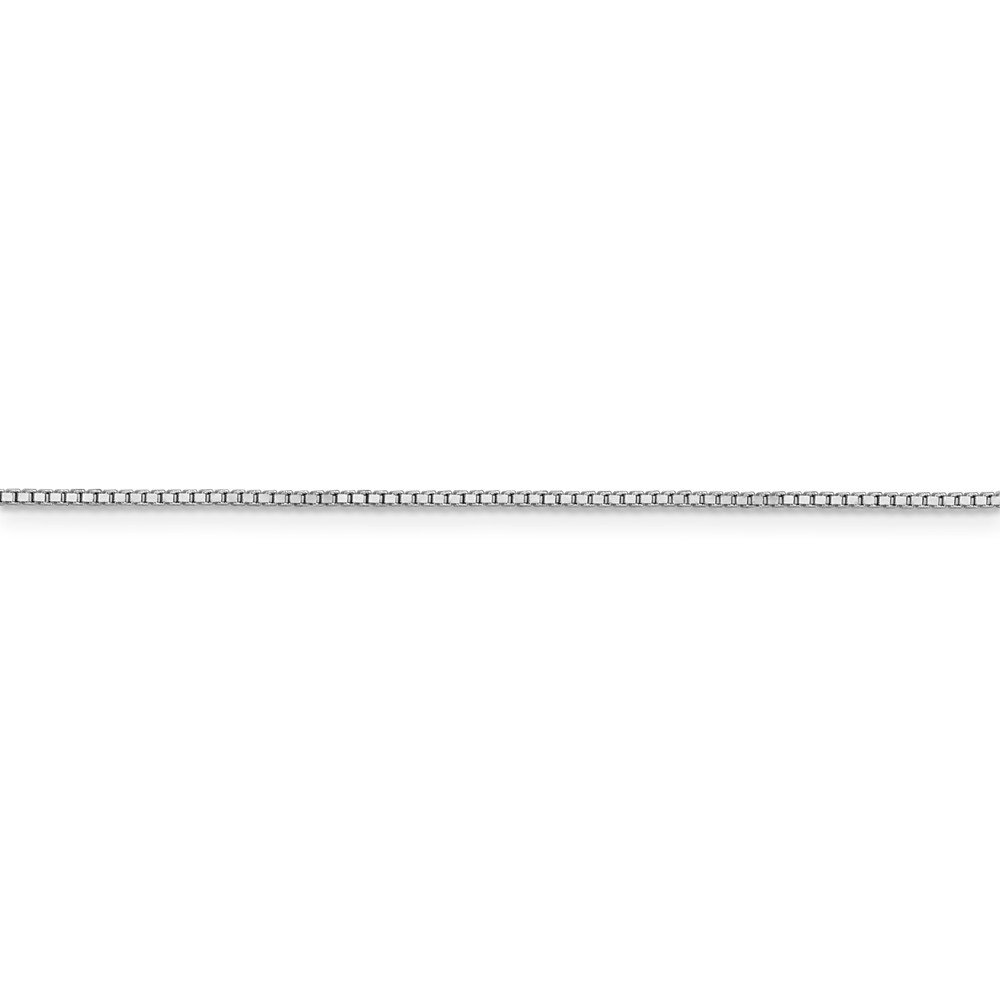 14K White Gold 1mm Box Chain Necklace with Lobster Clasp - Dainty Minimalist Jewelry for Women, Gift for Her, Everyday Wear & Special Occasions