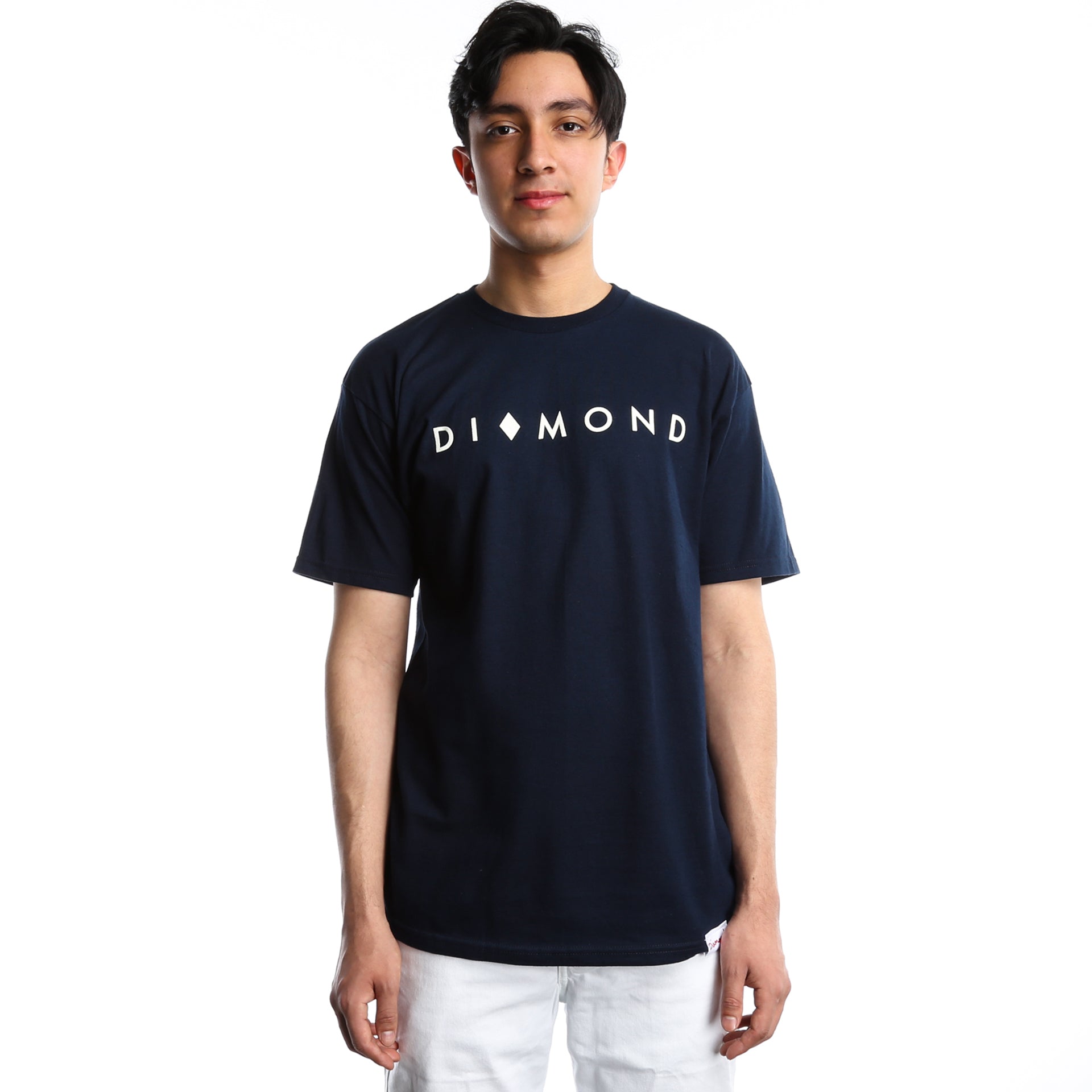 Premium Marquise Cut Diamond T-Shirt in Navy Blue - Elegant & Comfortable for Casual Wear, Date Nights & Special Occasions