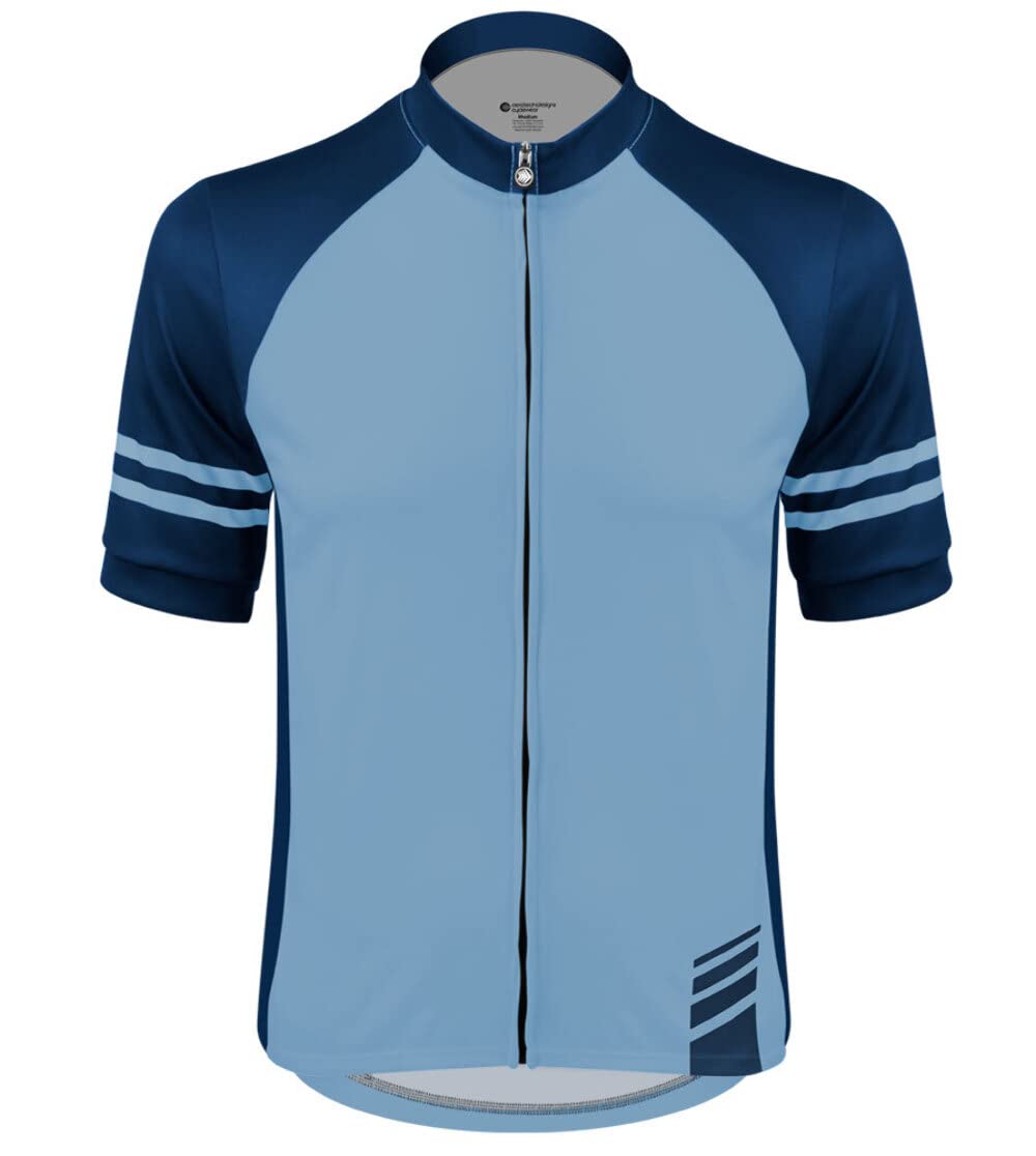 Men's Classic Printed Cycling Jersey - Lightweight & Breathable for Sun Protection | USA Made | Perfect for Road Biking, Mountain Cycling & Outdoor Sports