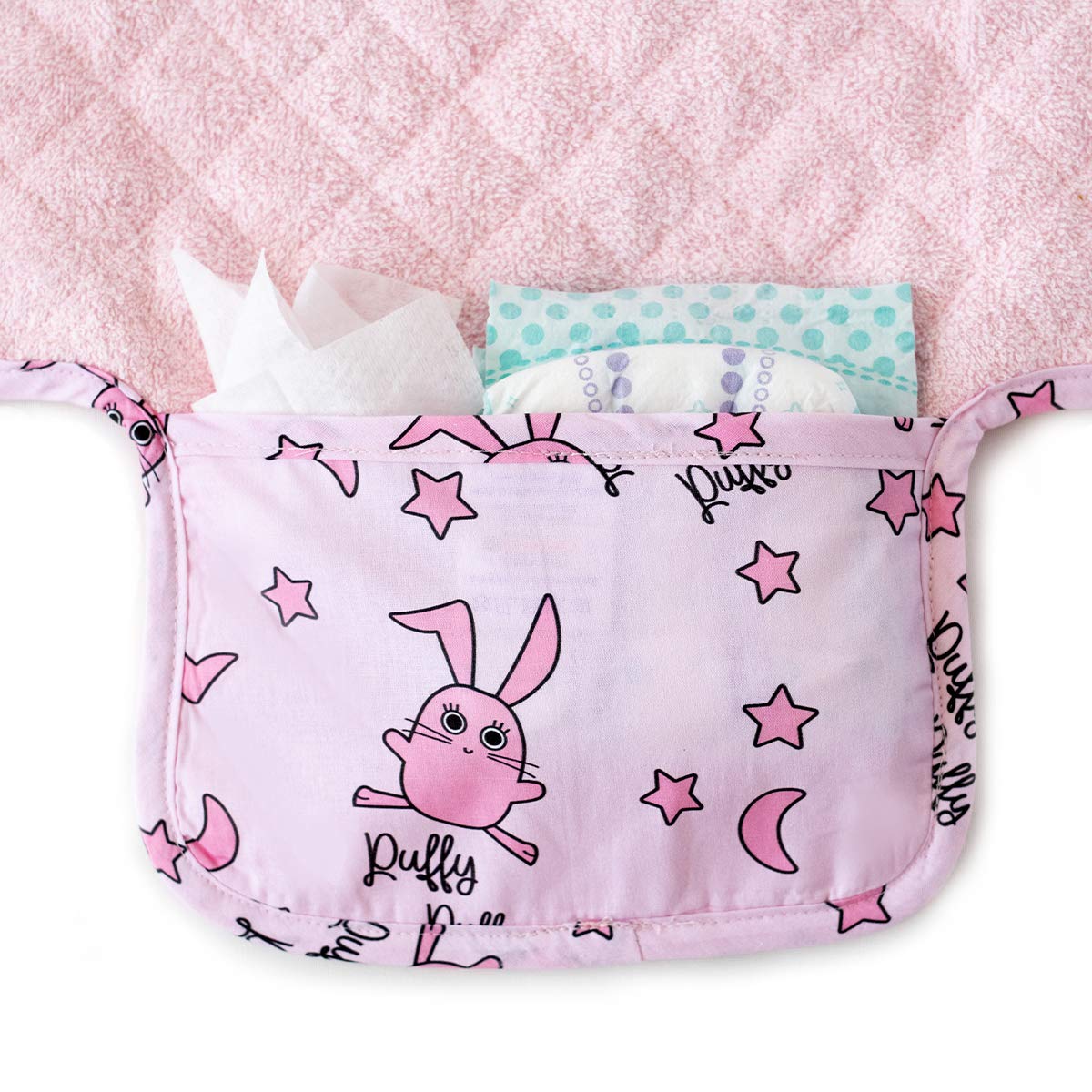 **Milk&Moo Waterproof Portable Baby Changing Pad - Ultra Soft Foldable Diaper Mat for Nursery, Travel & On-the-Go - Lightweight Design for Baby Changing Station (Pink)**    *(Perfect for diaper changes at home, in the car, or while traveling – keeps baby comfortable and mess-free!)*