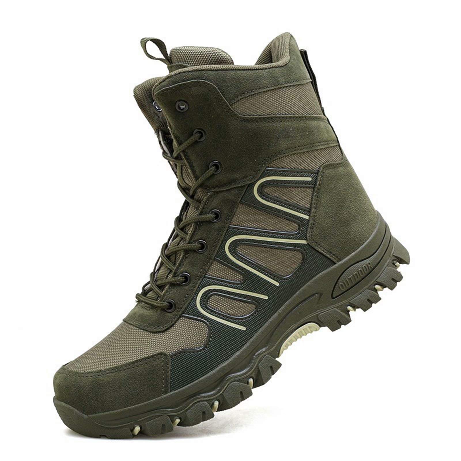 JRYⓇ Men's Tactical Boots - Lightweight Military Combat Boots for Outdoor, Hiking & Work | Breathable Army Training Shoes | Durable Safety Boots for Camping, Mountaineering & Off-Road Adventures