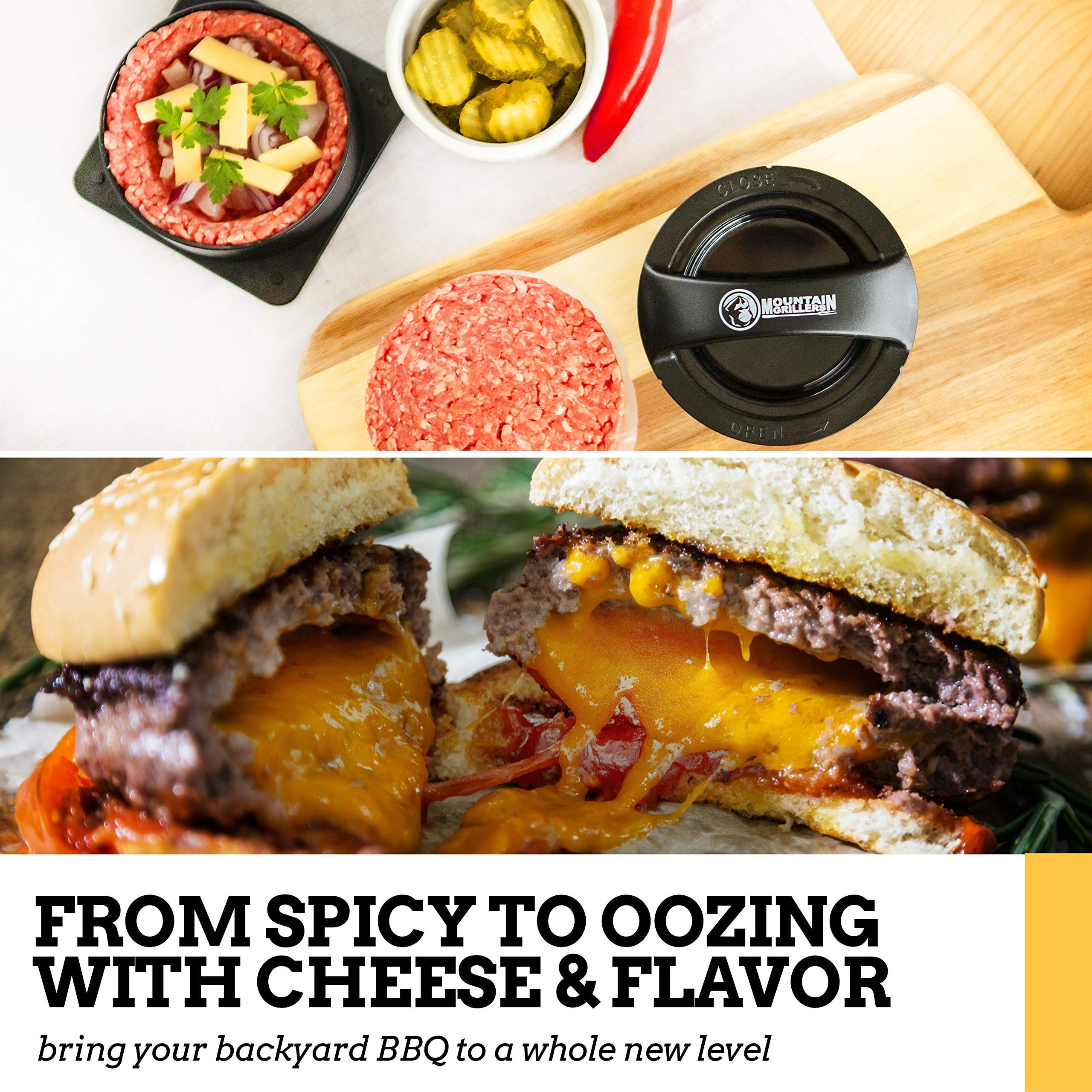 Premium Stainless Steel Burger Press - Heavy Duty Patty Maker for Juicy Homemade Burgers, Meatballs & Sliders - Perfect for BBQ, Grilling & Outdoor Cooking